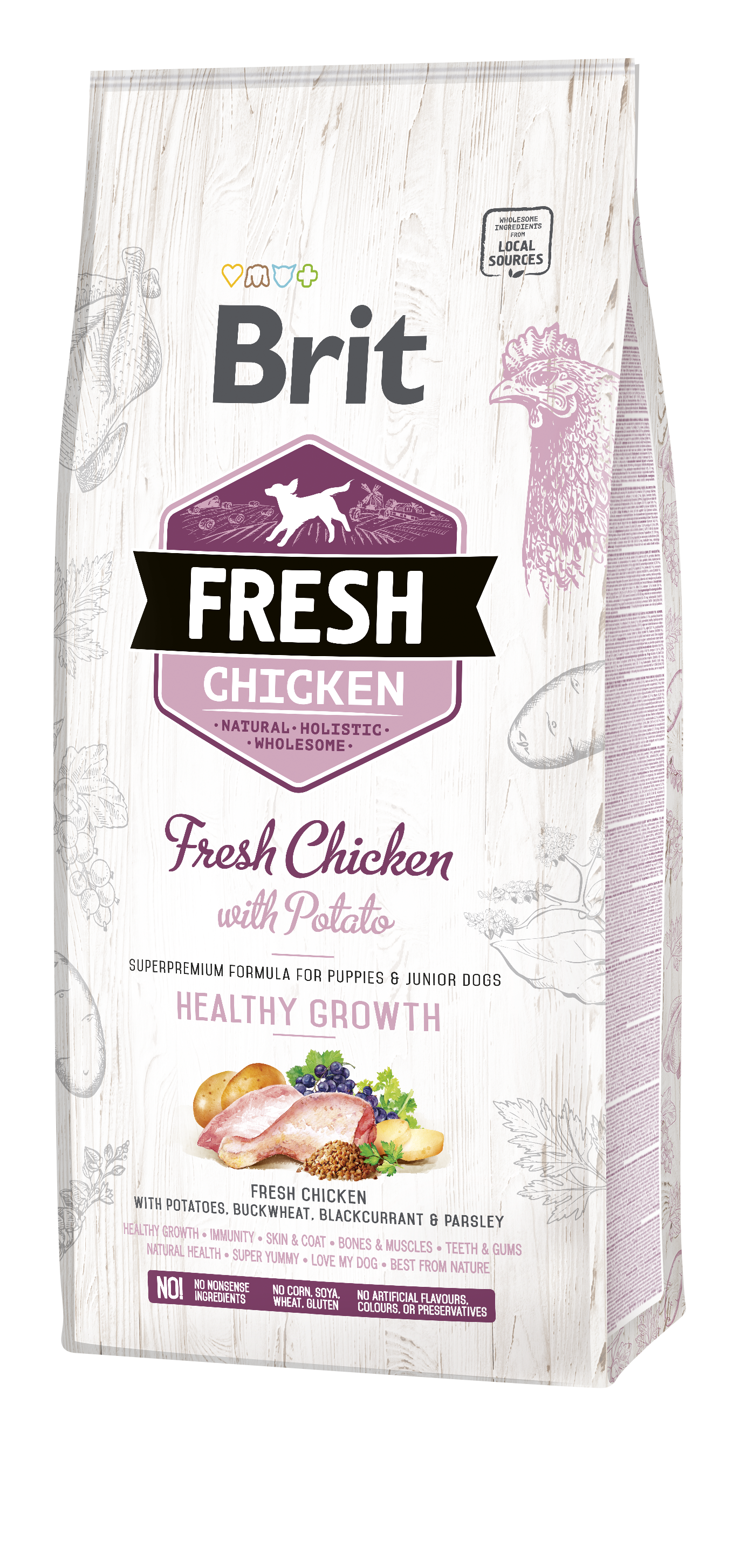 Brit Fresh ChickenoPotato Puppy Growth 2,5kg