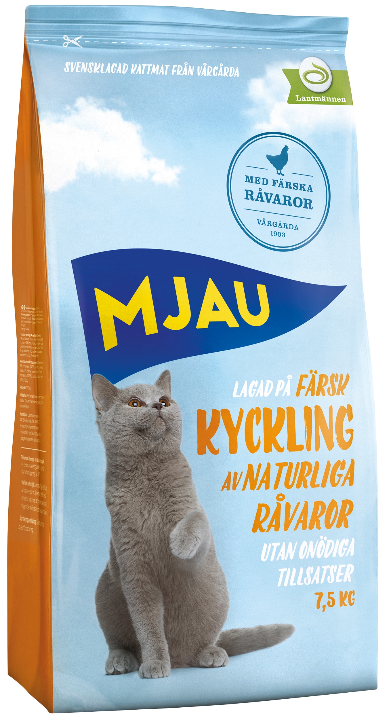 Mjau Torrfoder med kyckling 7,5kg