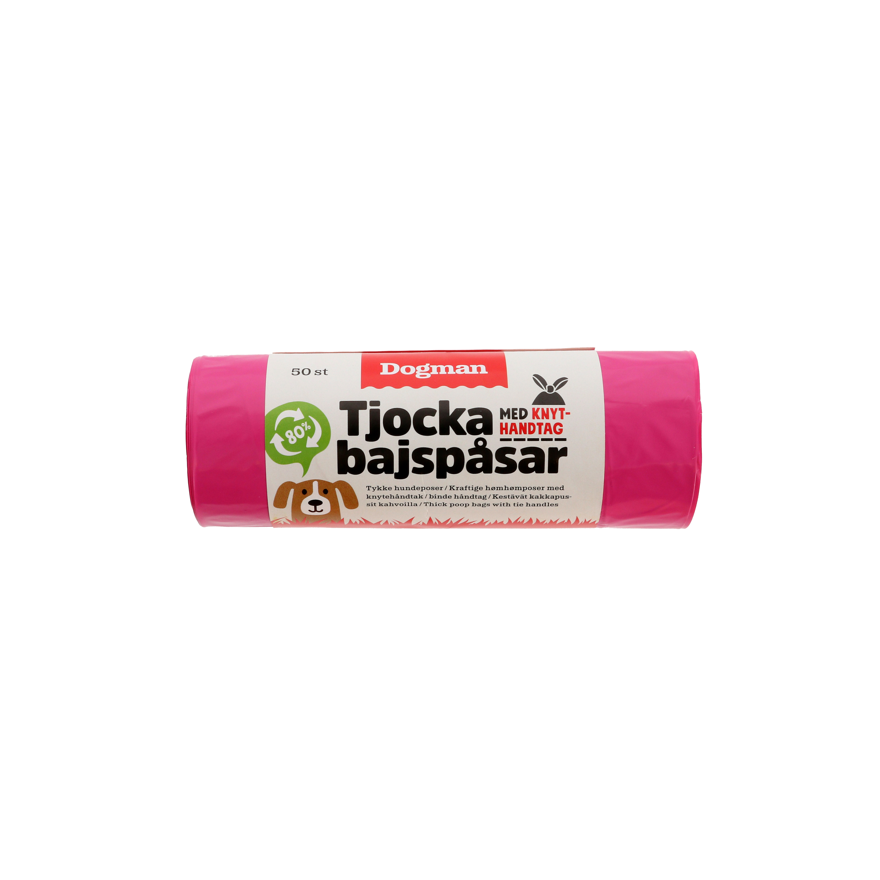 Dogman Bajspåsar med handtag 50p Rosa