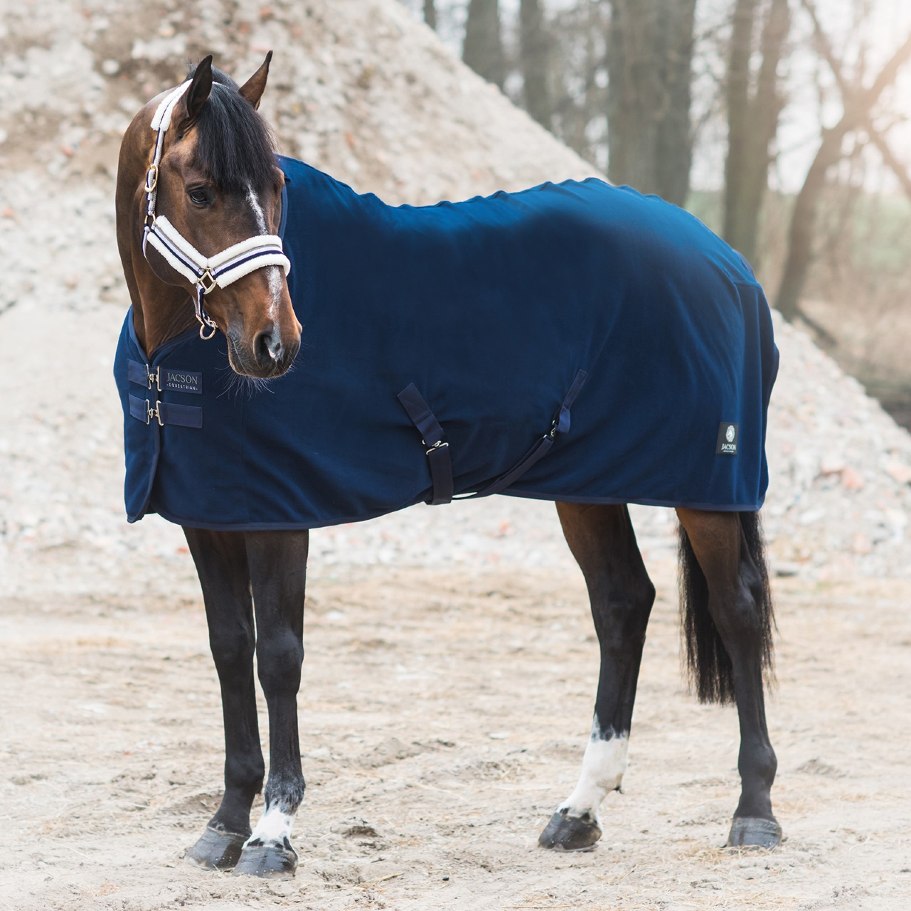 Jacson Basic Fleecetäcke Marin 115cm