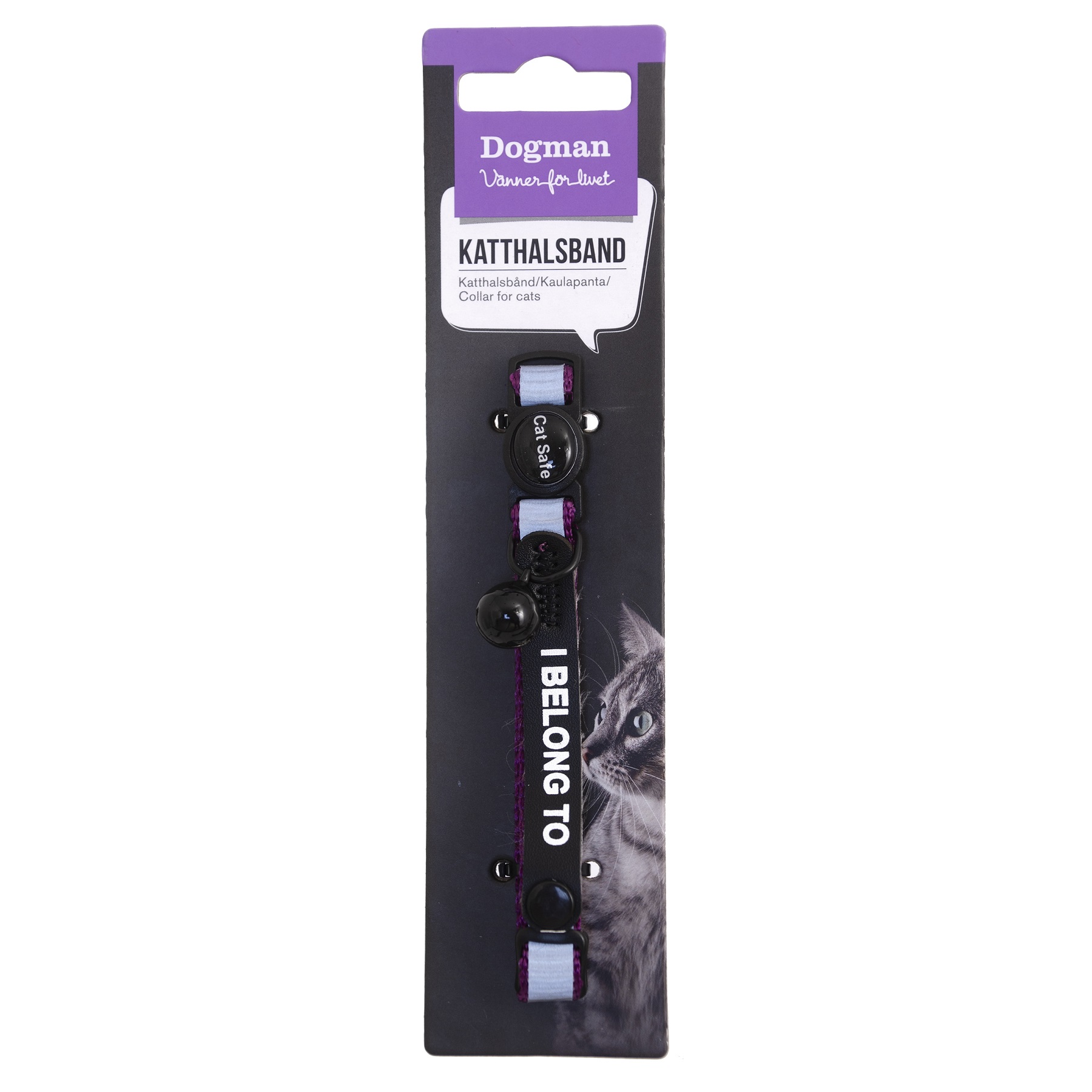 Dogman Halsband Stripe Lila M