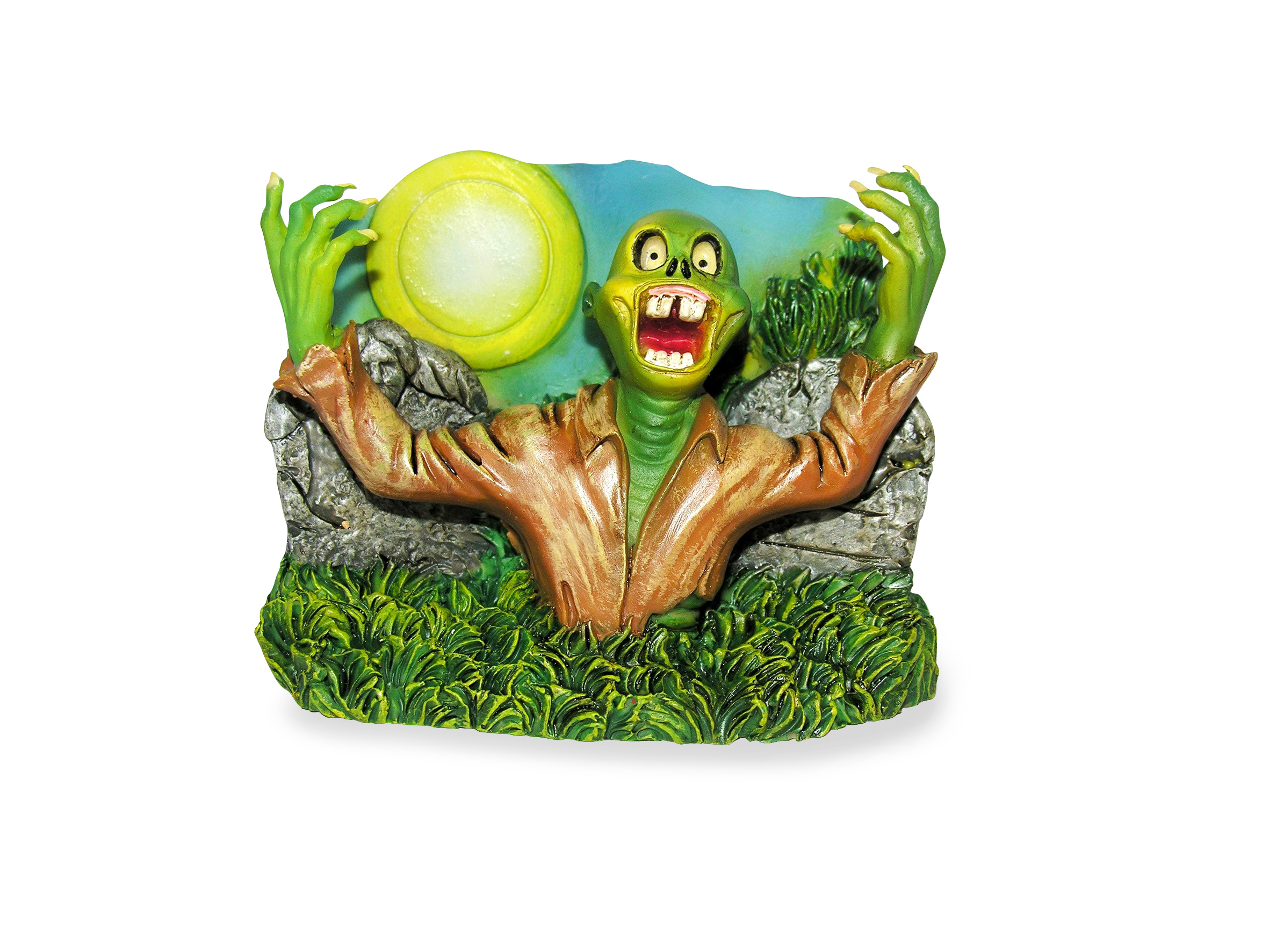 | Dekor Zombie i grav Grön M 11cm