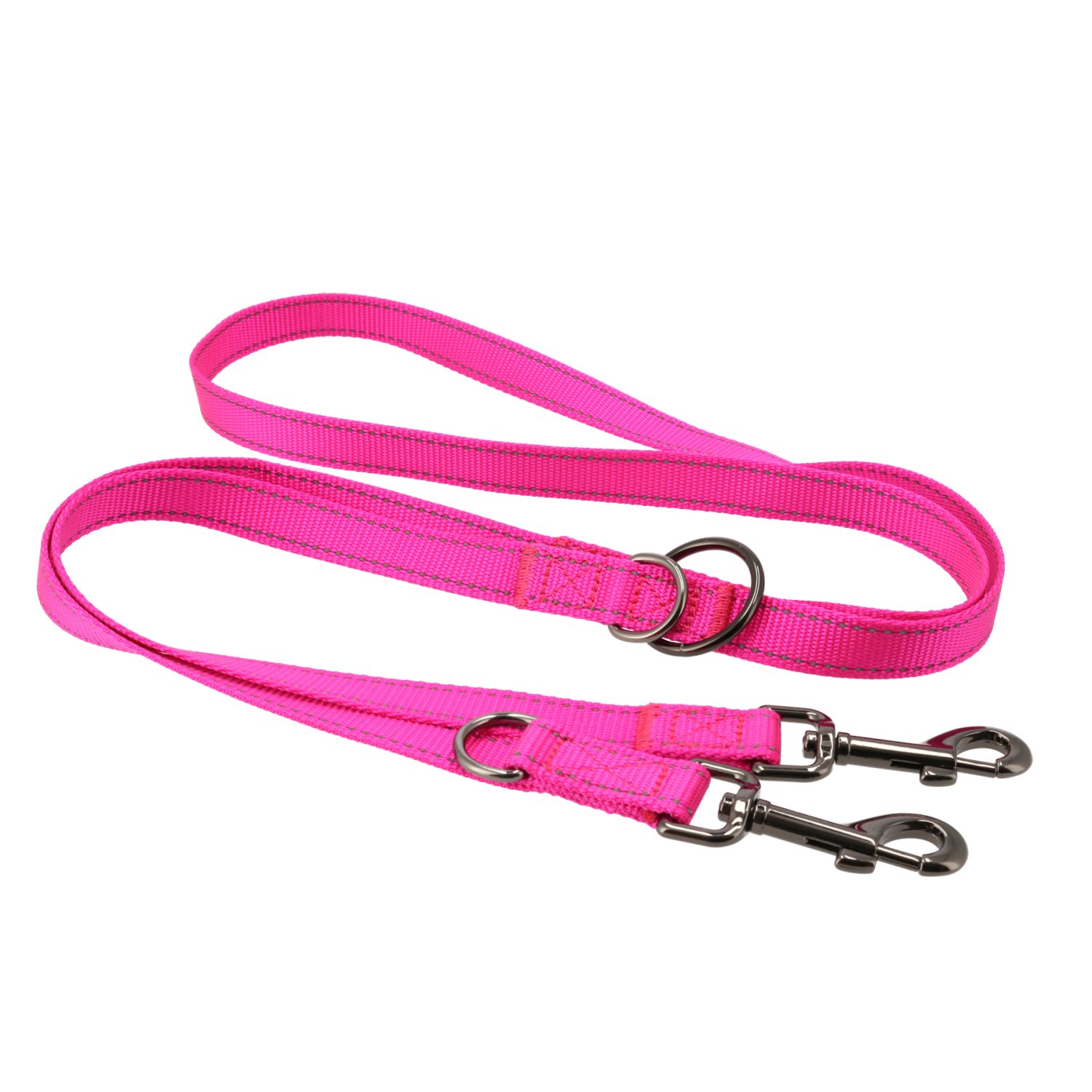 Dogman Nylonkoppel Iris multi Rosa XS 200cm
