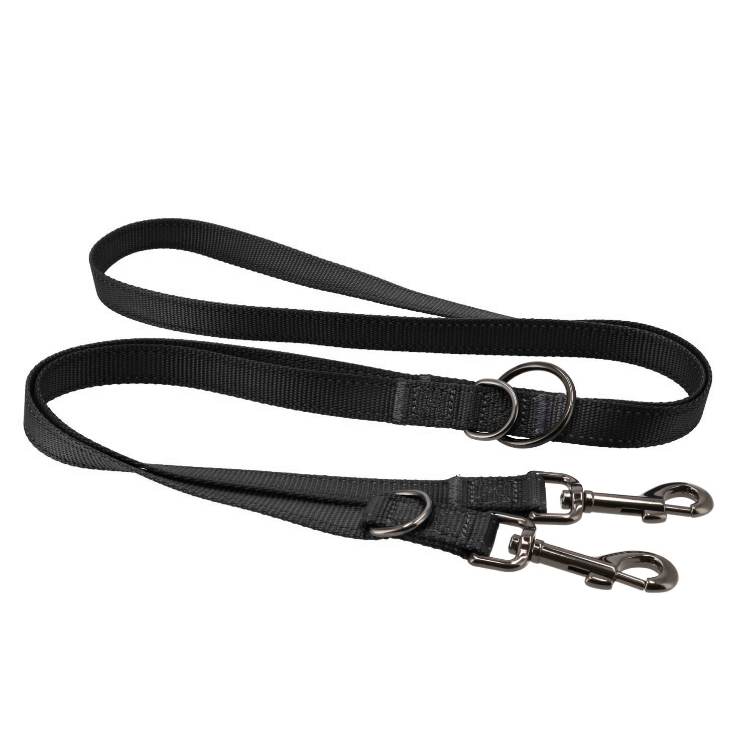 Dogman Nylonkoppel Iris multi Svart XS 200cm