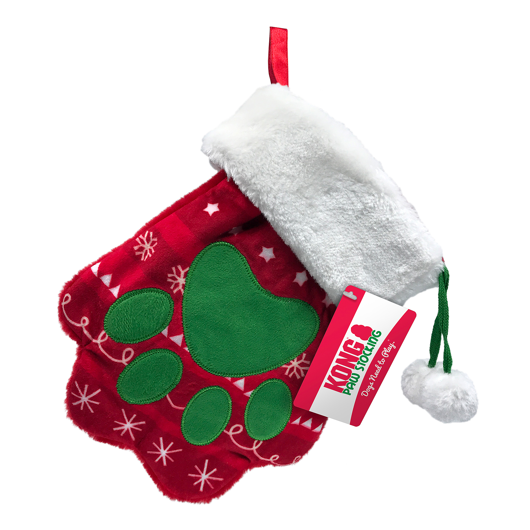 KONG Julleksak Stocking Paw Flerfärgad L 27cm