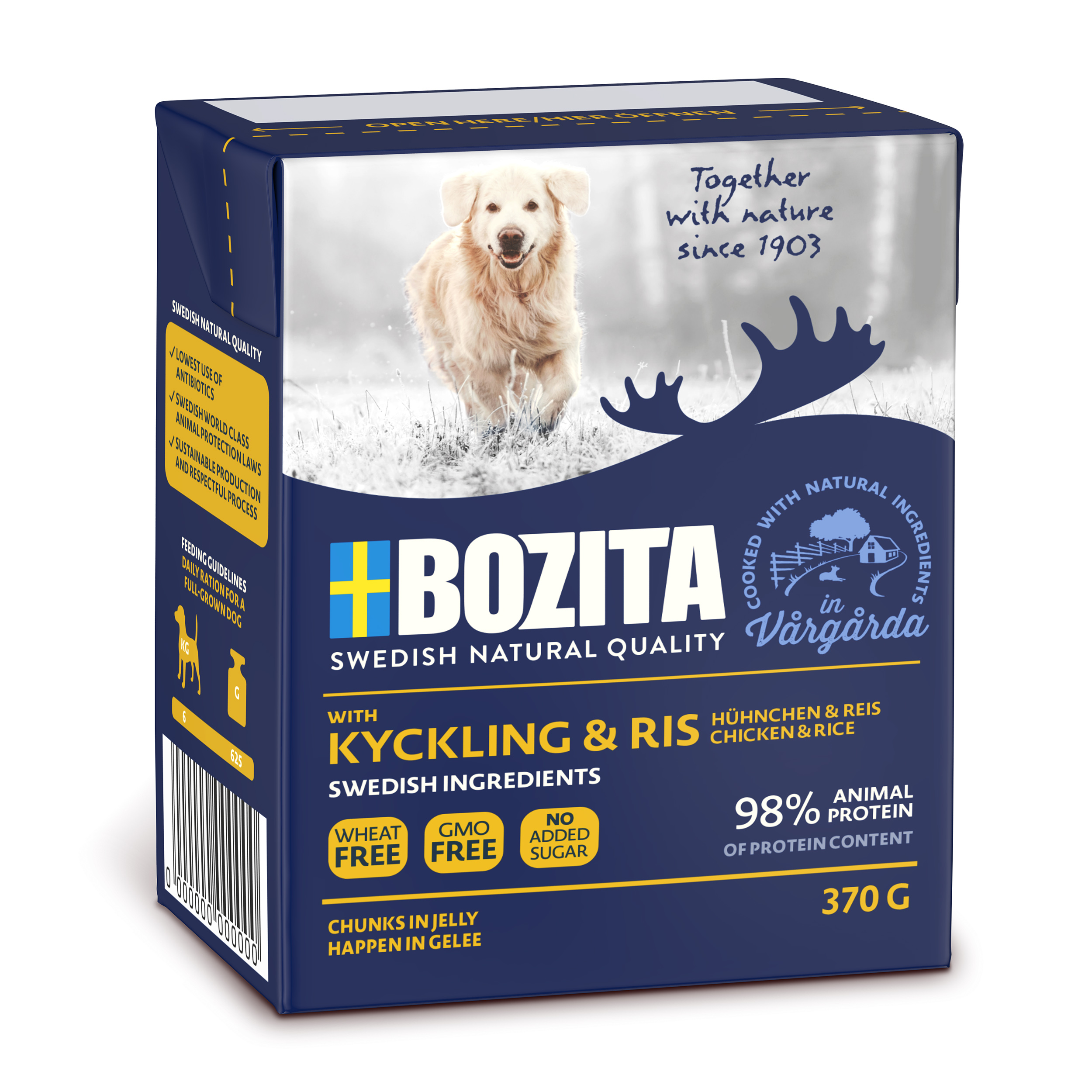Bozita Bitar i gelé med kyckling ris 370g