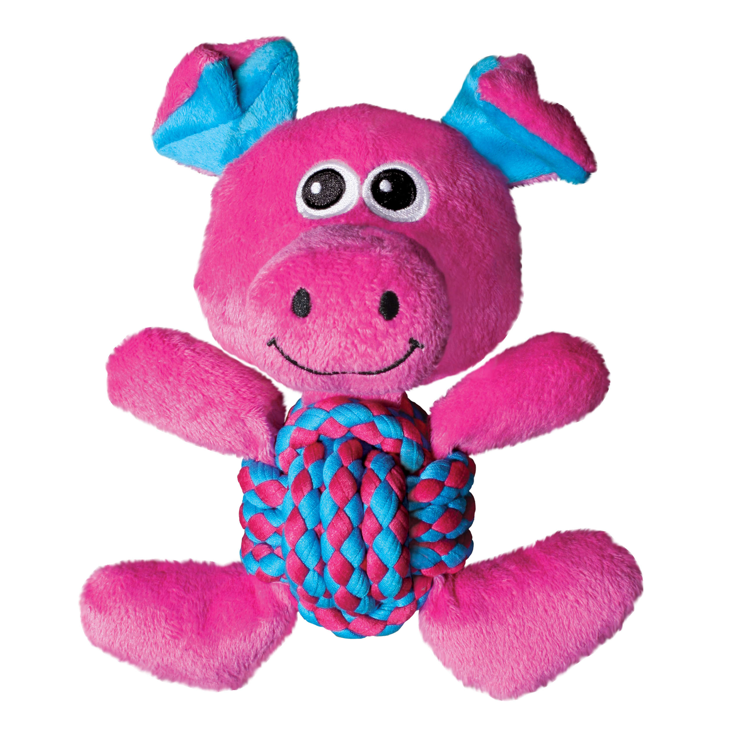 KONG Leksak Weave Knots Pig Rosa M 22cm