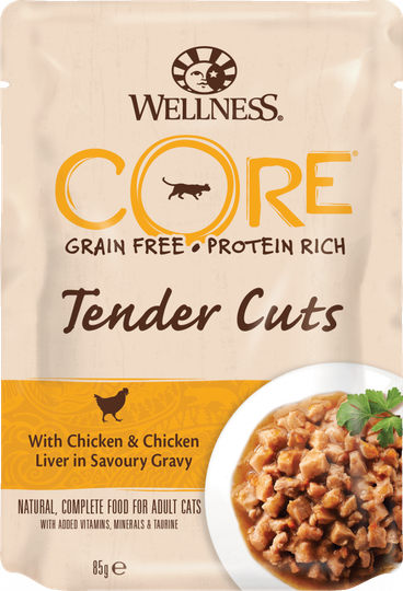 Core TC pouch Ckn o Ckn Liv 85g