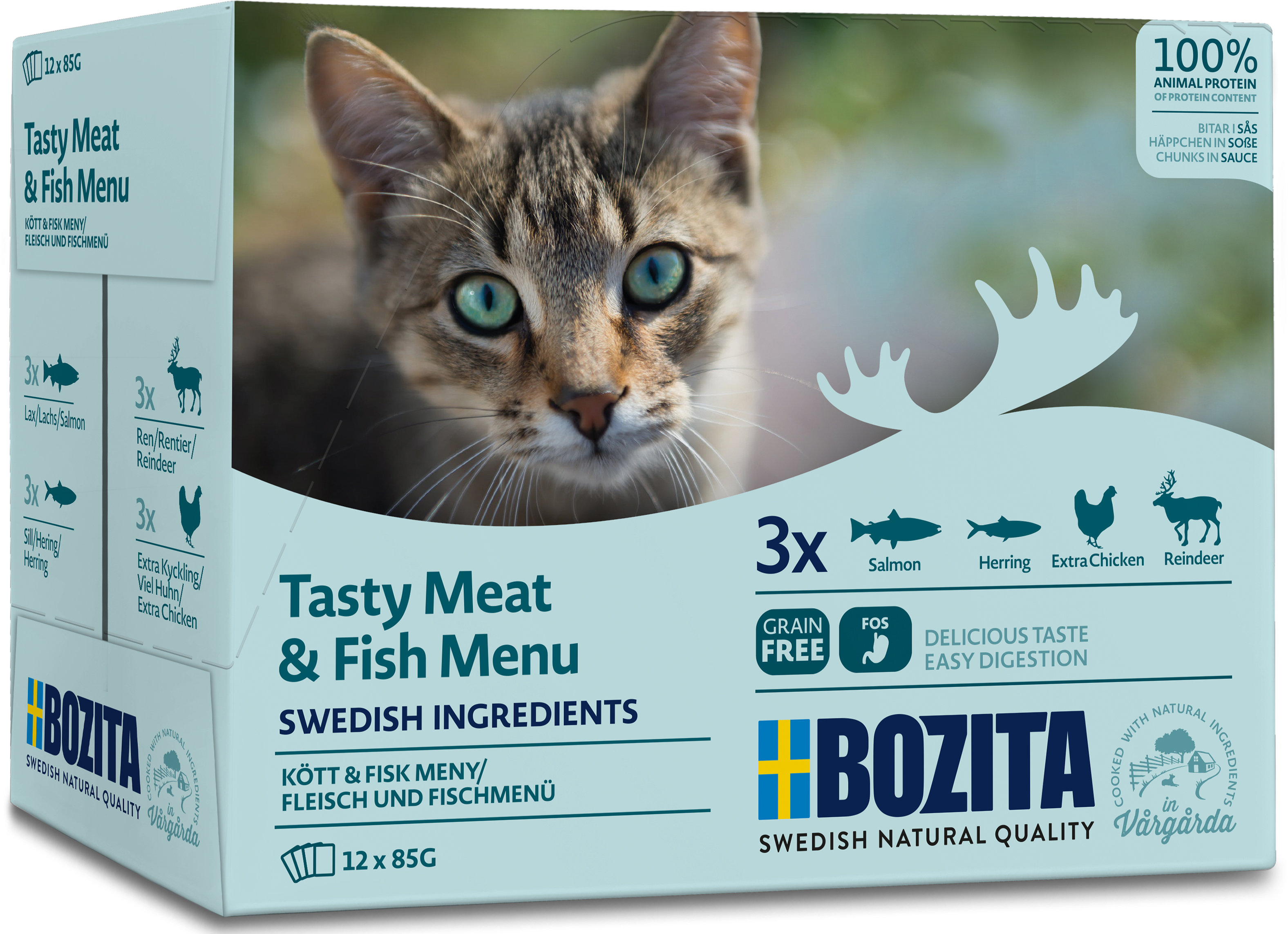 Bozita Bitar i sås med k o f mix 12x85g