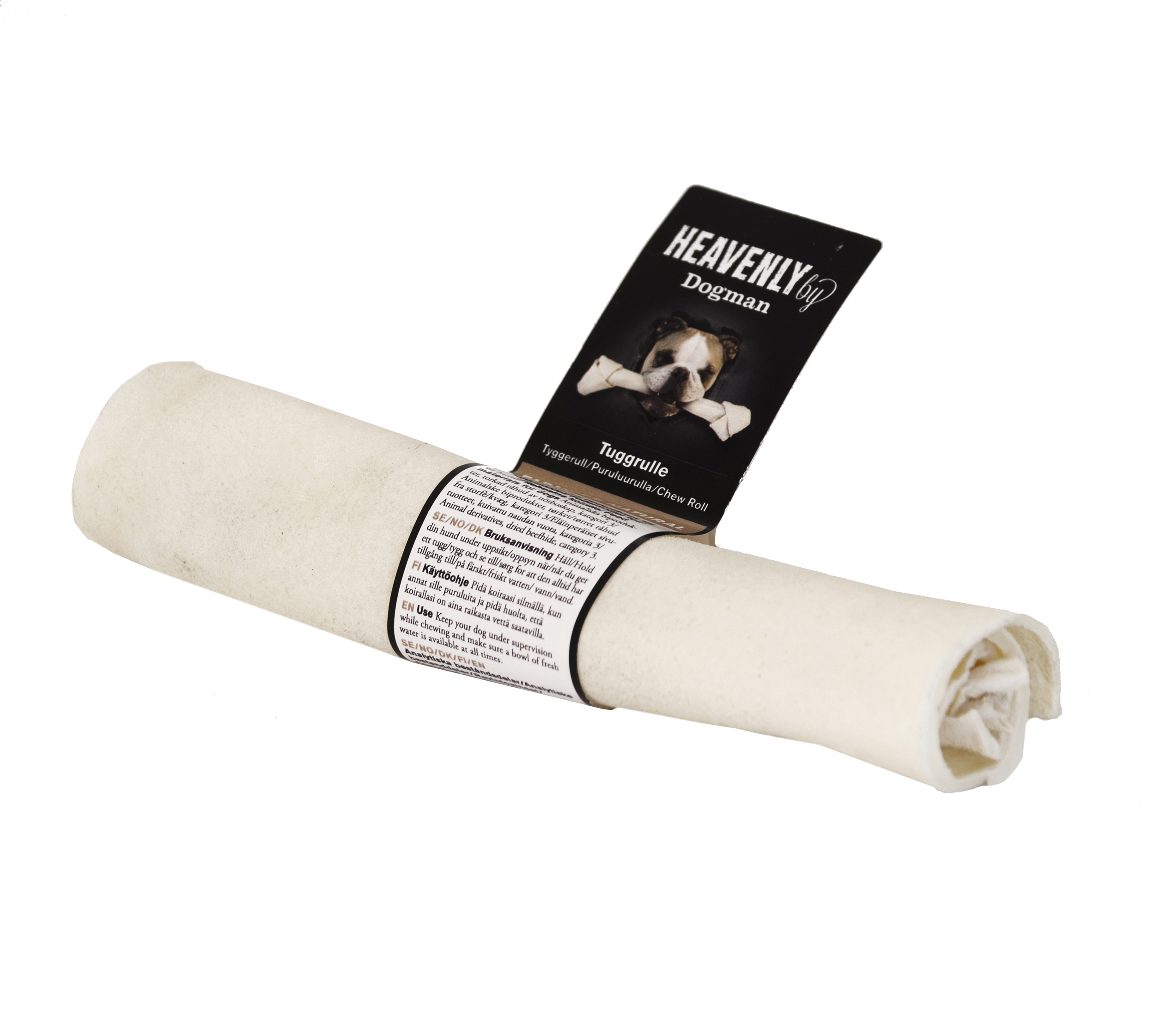Dogman Heavenly tuggrulle natur Vit S 16cm