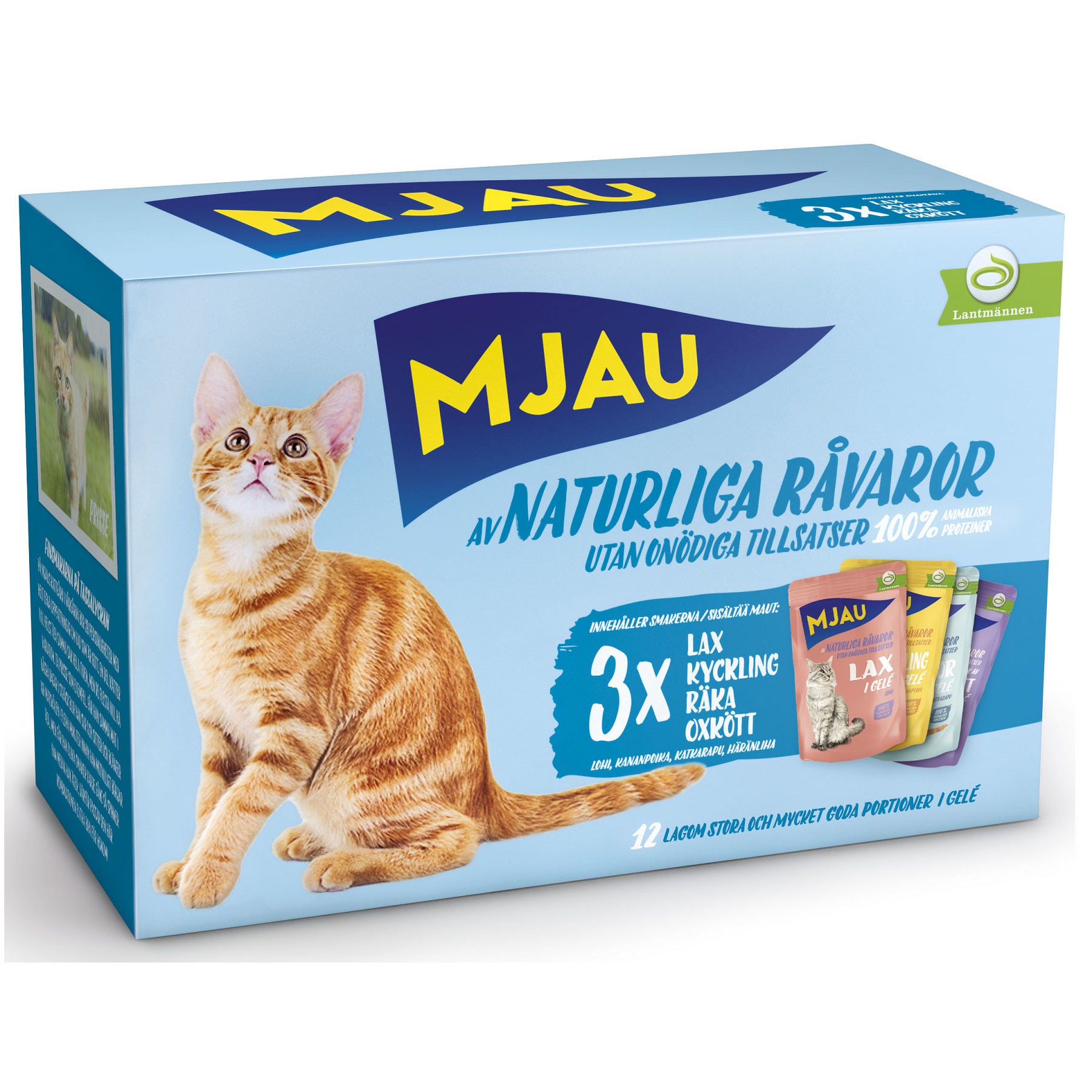 Mjau Bitar i gelé med k o f mix 12x85g
