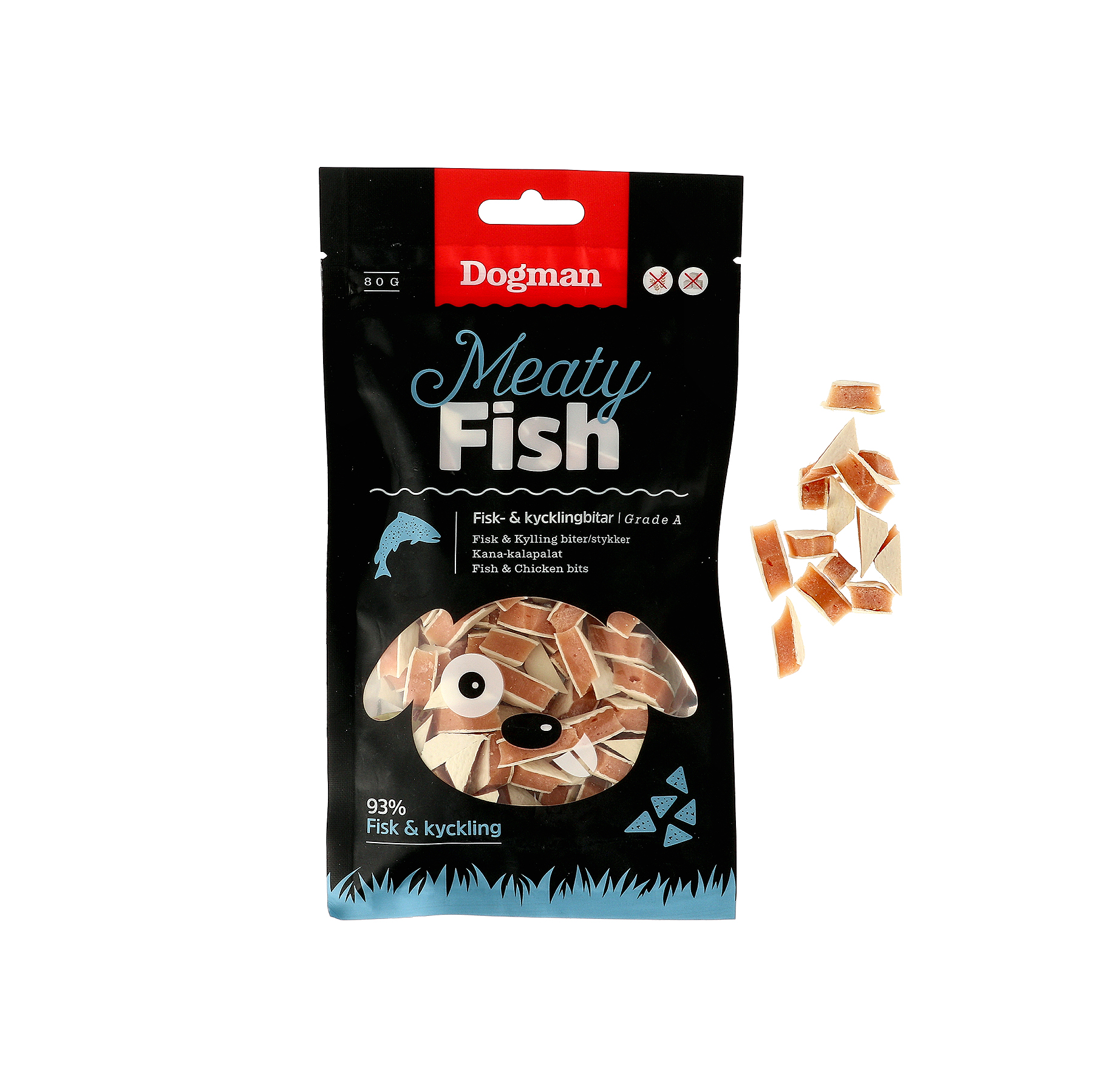 Dogman Fisk och kycklingbitar 80g