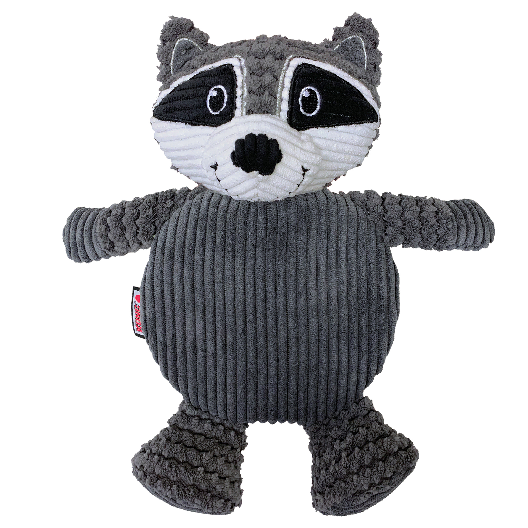 KONG Leksak Crackle Tummiez Raccoon Grå L 30cm