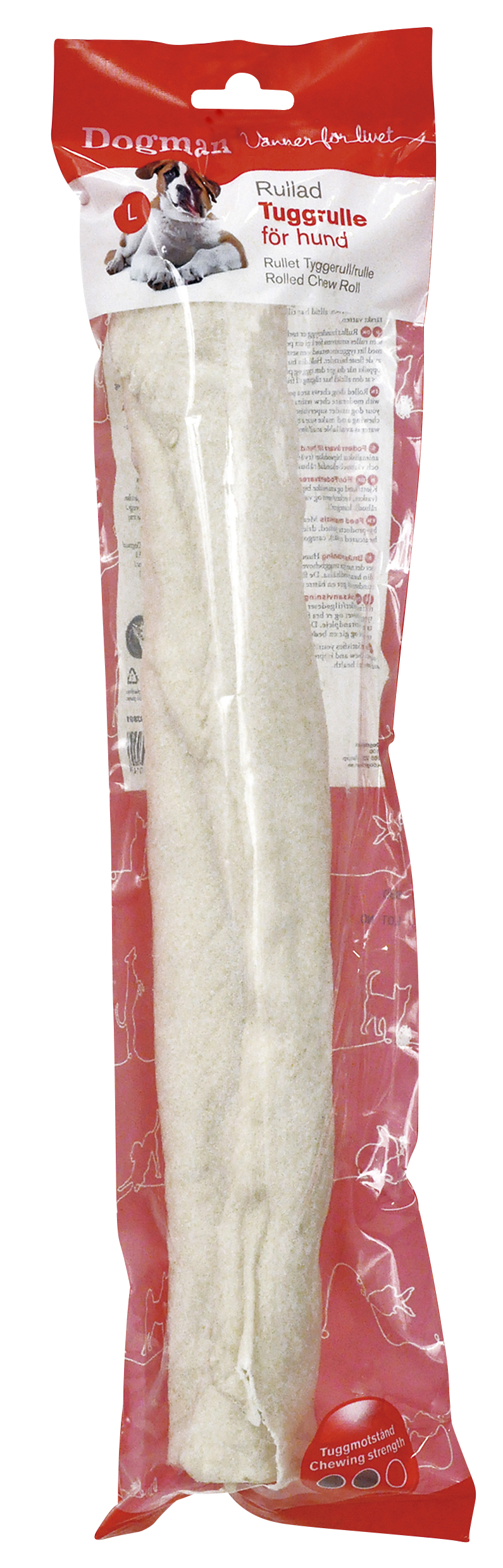 Dogman Tuggrulle Vit L 30cm