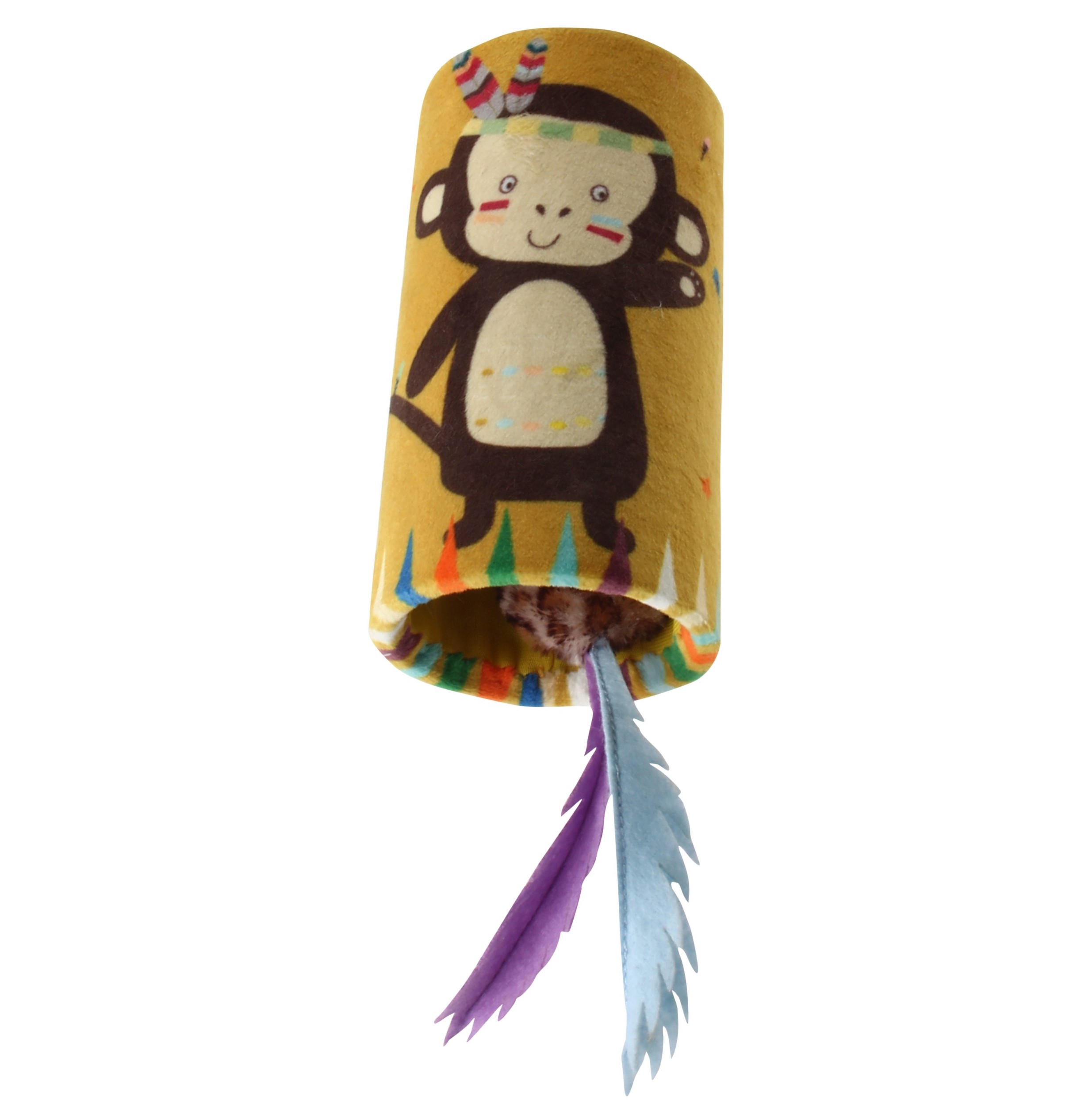 GiGwi Leksak MelodyChaser Monkey Gul 24cm
