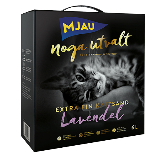 Mjau Kattströ Noga Utvalt lavendel 6L