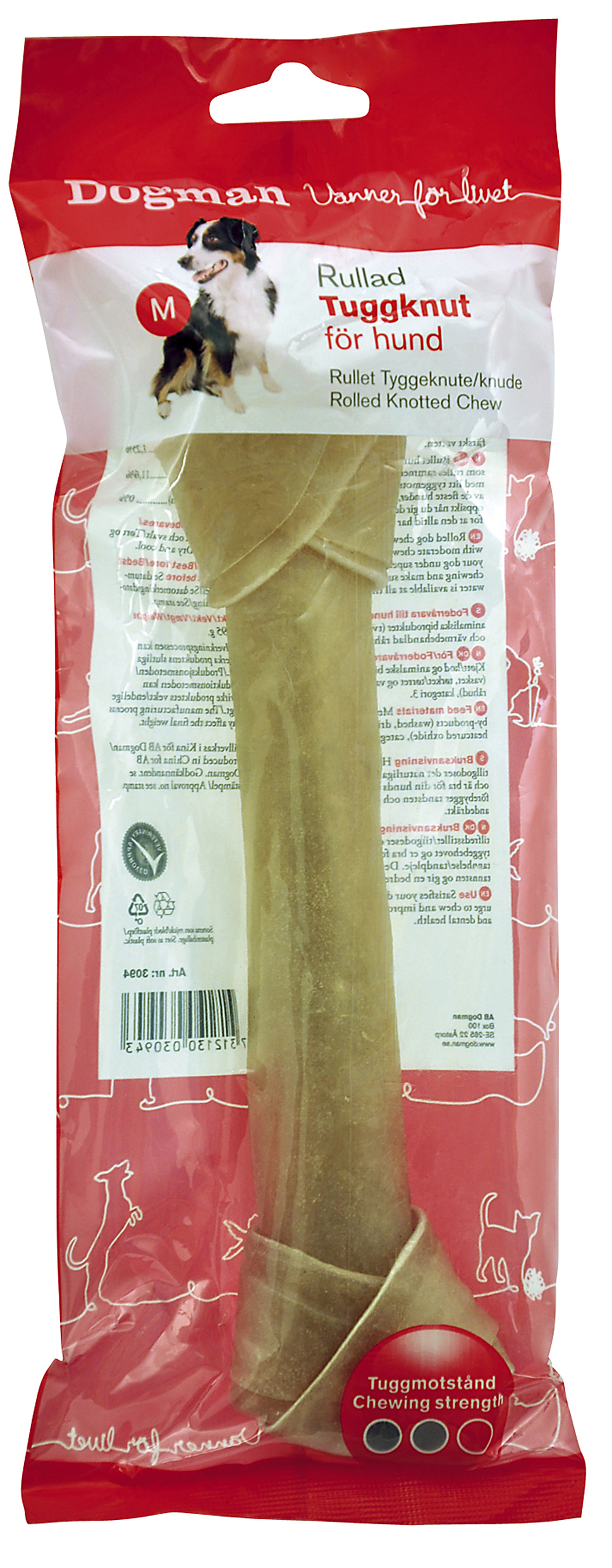 Dogman Tuggknut Brun M 22cm