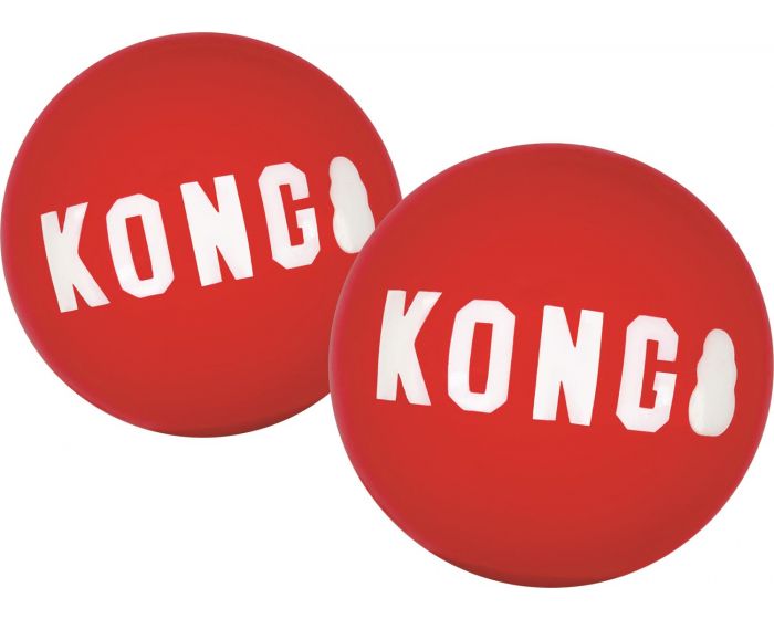 KONG Leksak Signature Balls 2p Röd M 6,5cm