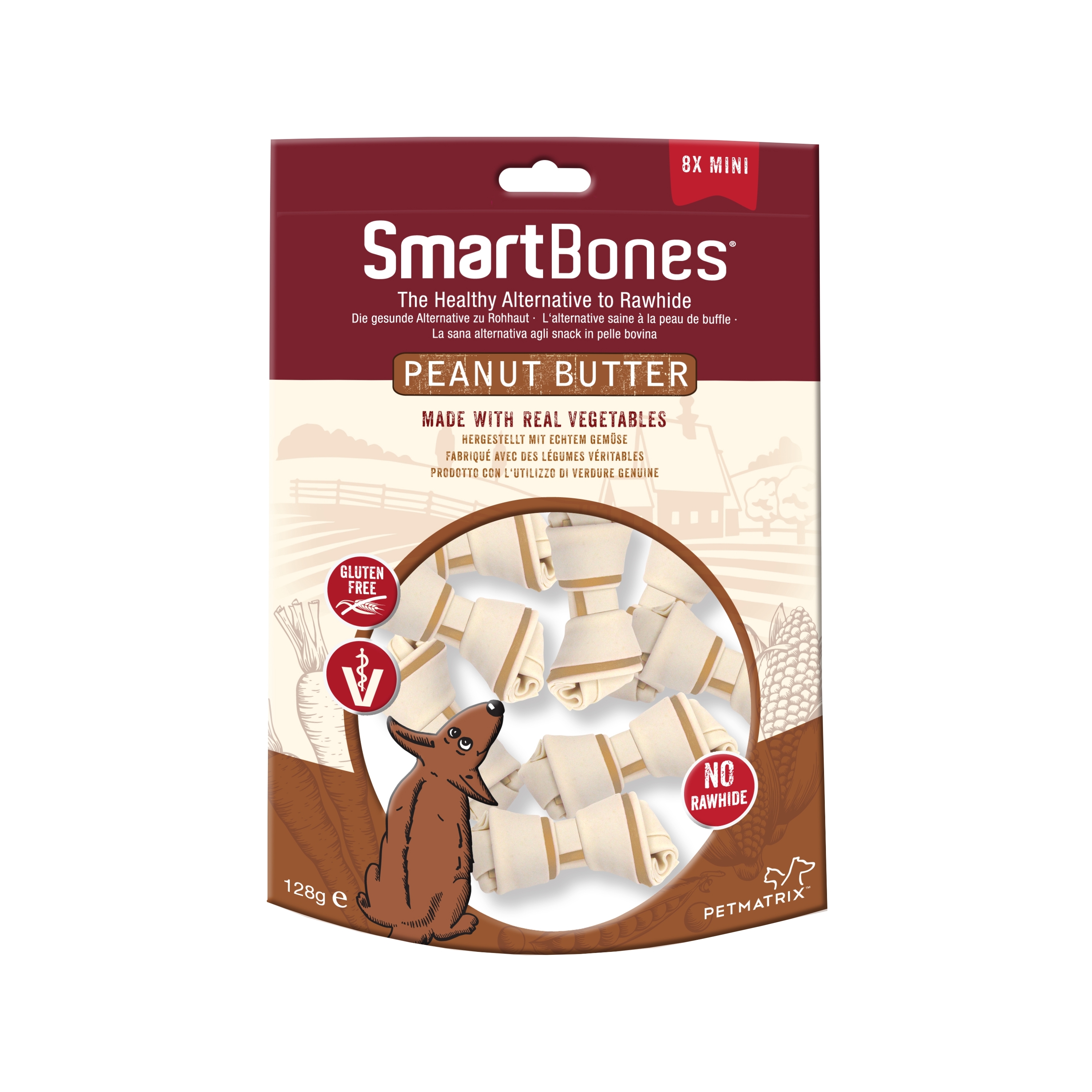 SmartBones Peanut Butter 8p S 128g