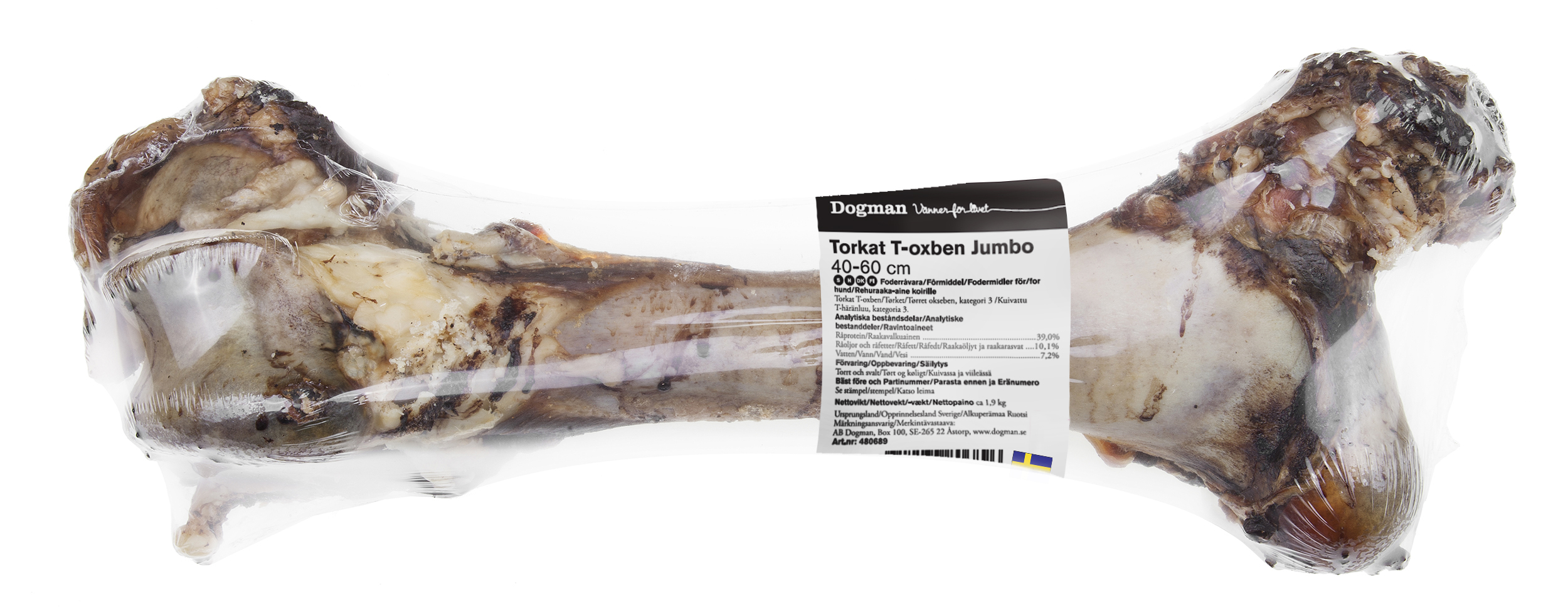Dogman Torkat ben ox plastad XL 40-60cm