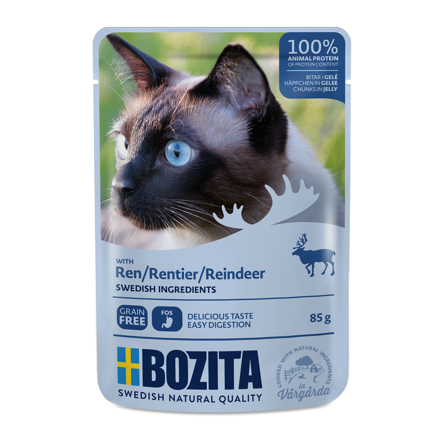 Bozita Bitar i gelé med ren 85g