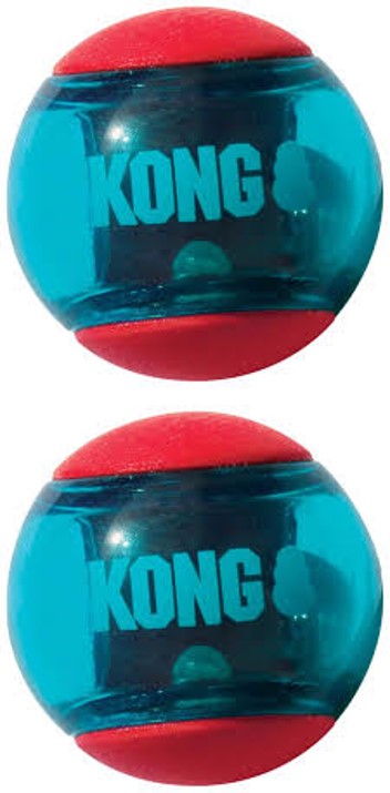 KONG Leksak Squeezz Action Ball 2p Flerfärgad L 8cm