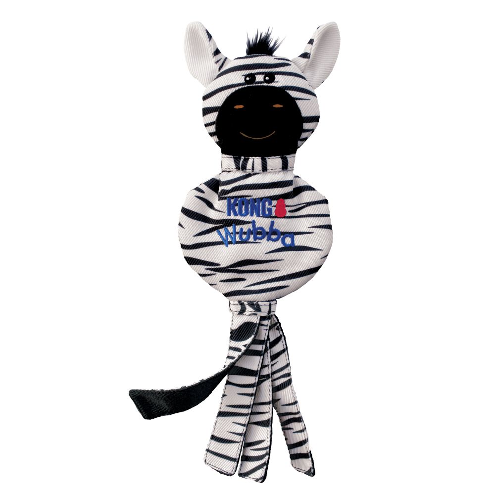 KONG Leksak Wubba NoStuff Zebra Vit L 40cm