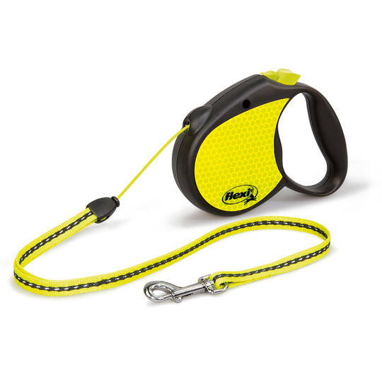Flexi Neon Reflect Cord Gul S 5m