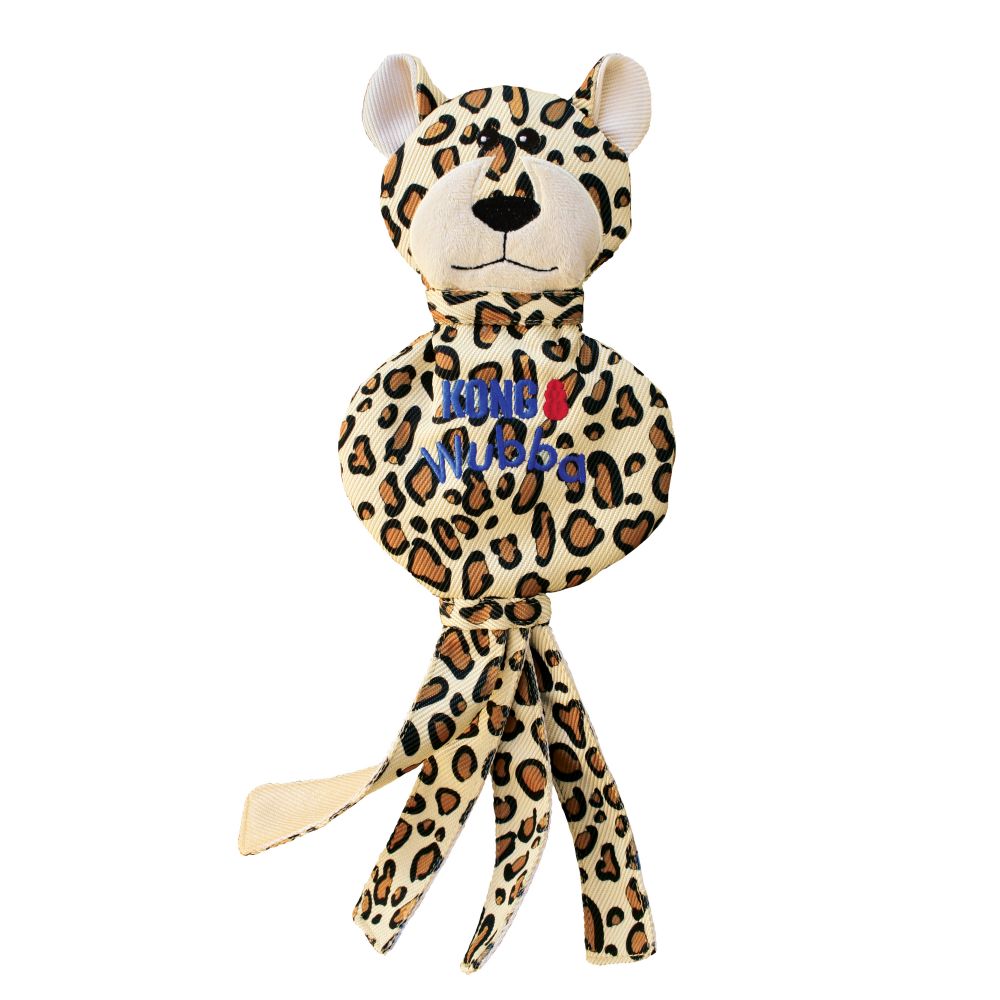 KONG Leksak Wubba NoStuff Cheetah Beige L 40cm