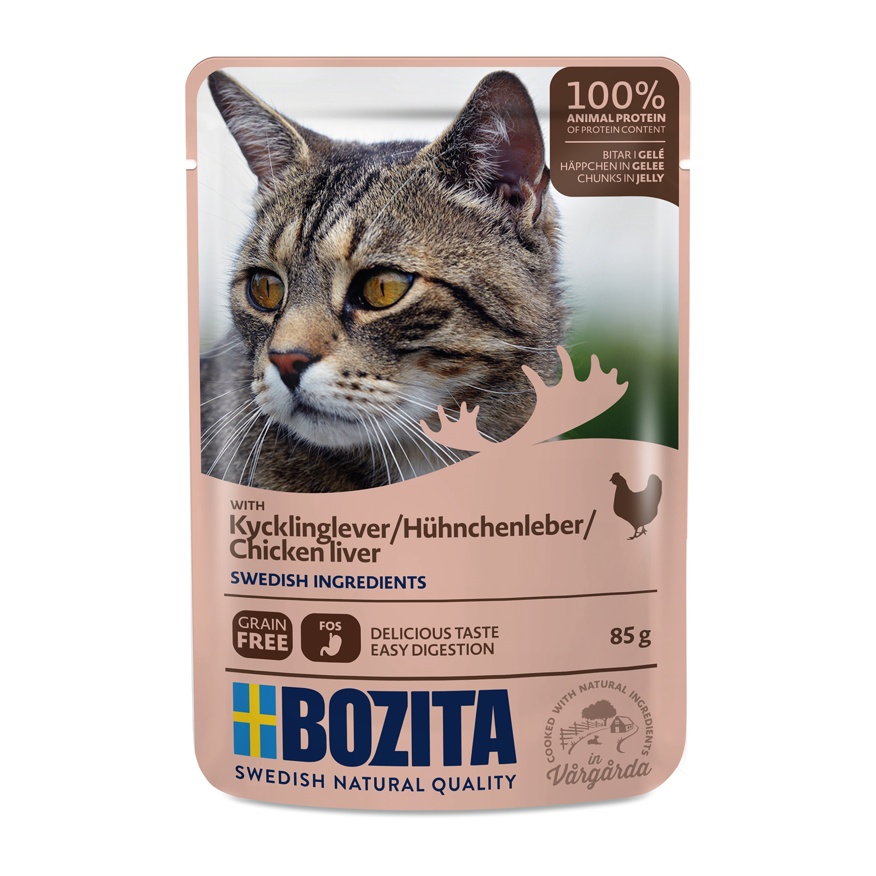 Bozita Bitar i gelé med kycklinglever 85g