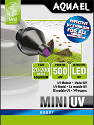 Aquael Lampa Mini UVC Svart 0,5W