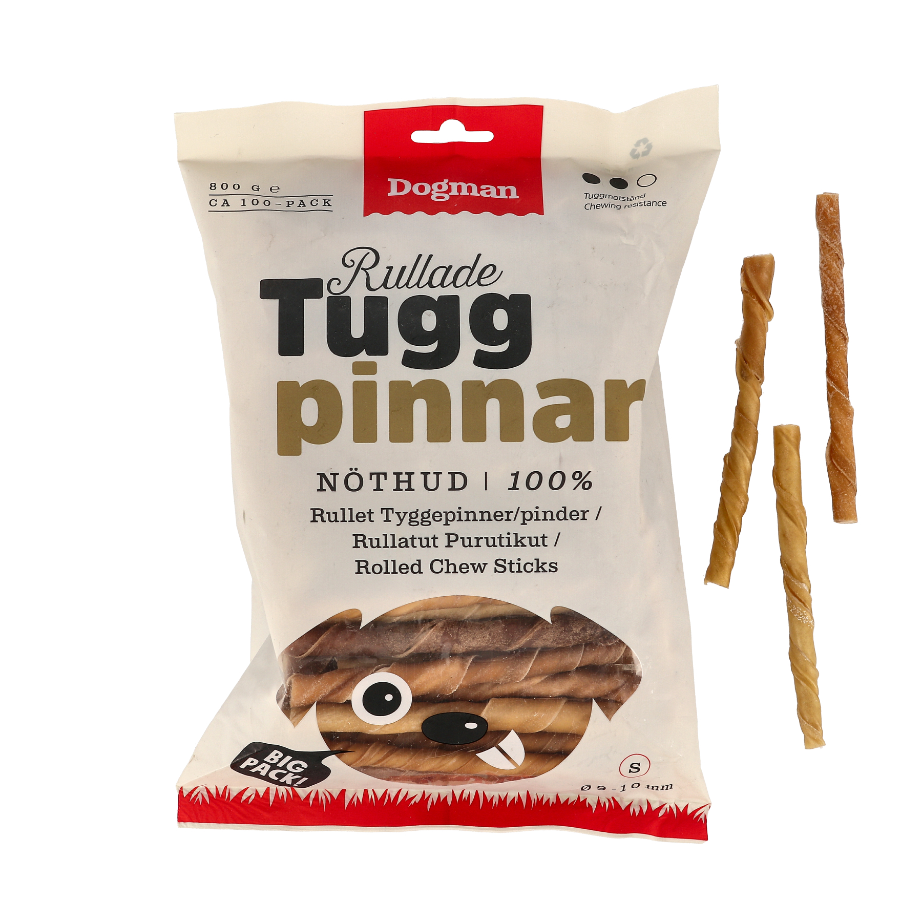 Dogman Tuggpinnar 100p Brun 9-10mm 12,5cm