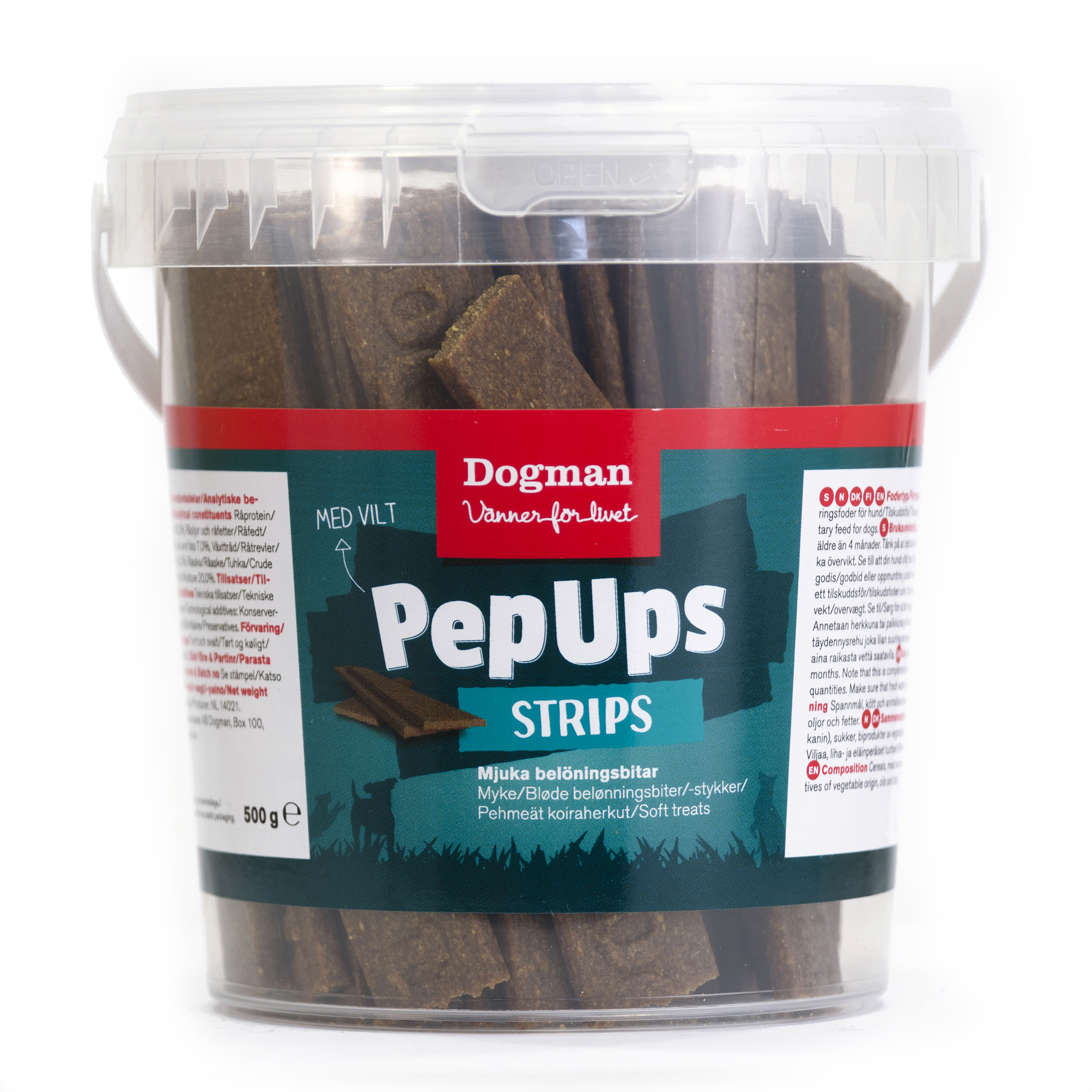 Dogman PepUps Strips vilt 500g