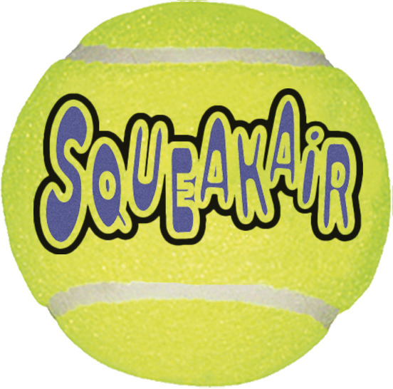 KONG Leksak SqueakAir Balls 3p Gul M 6cm
