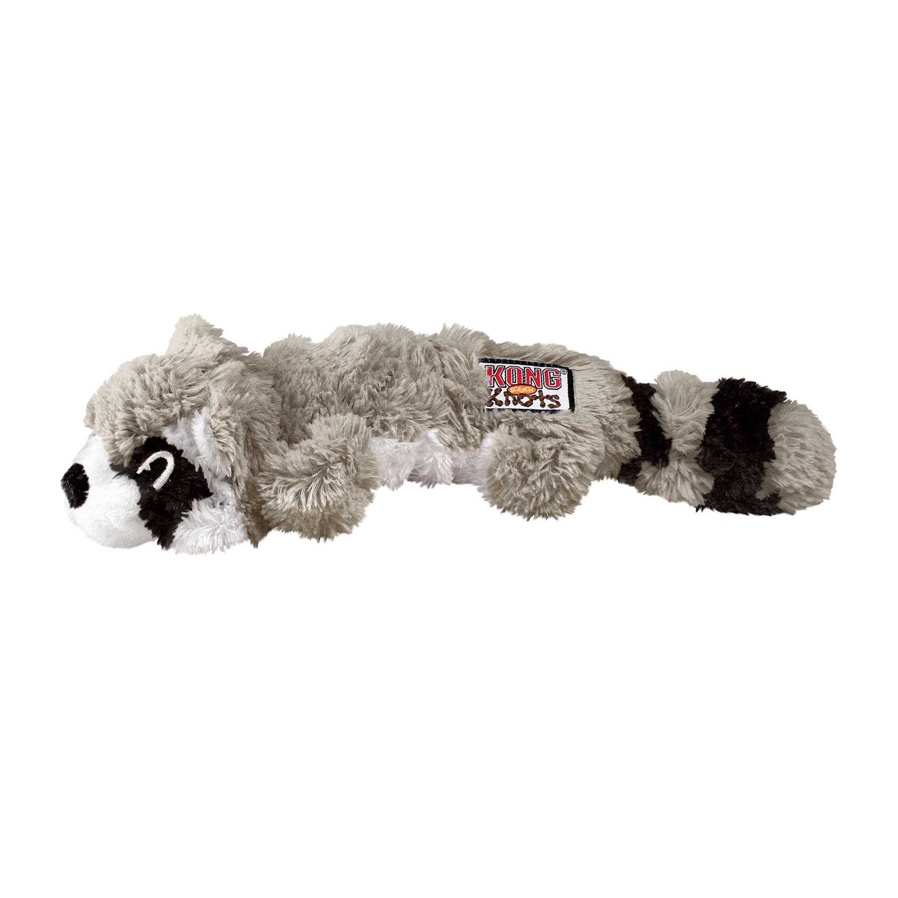 KONG Leksak Scrunch Knots Raccoon Grå S/M 23cm