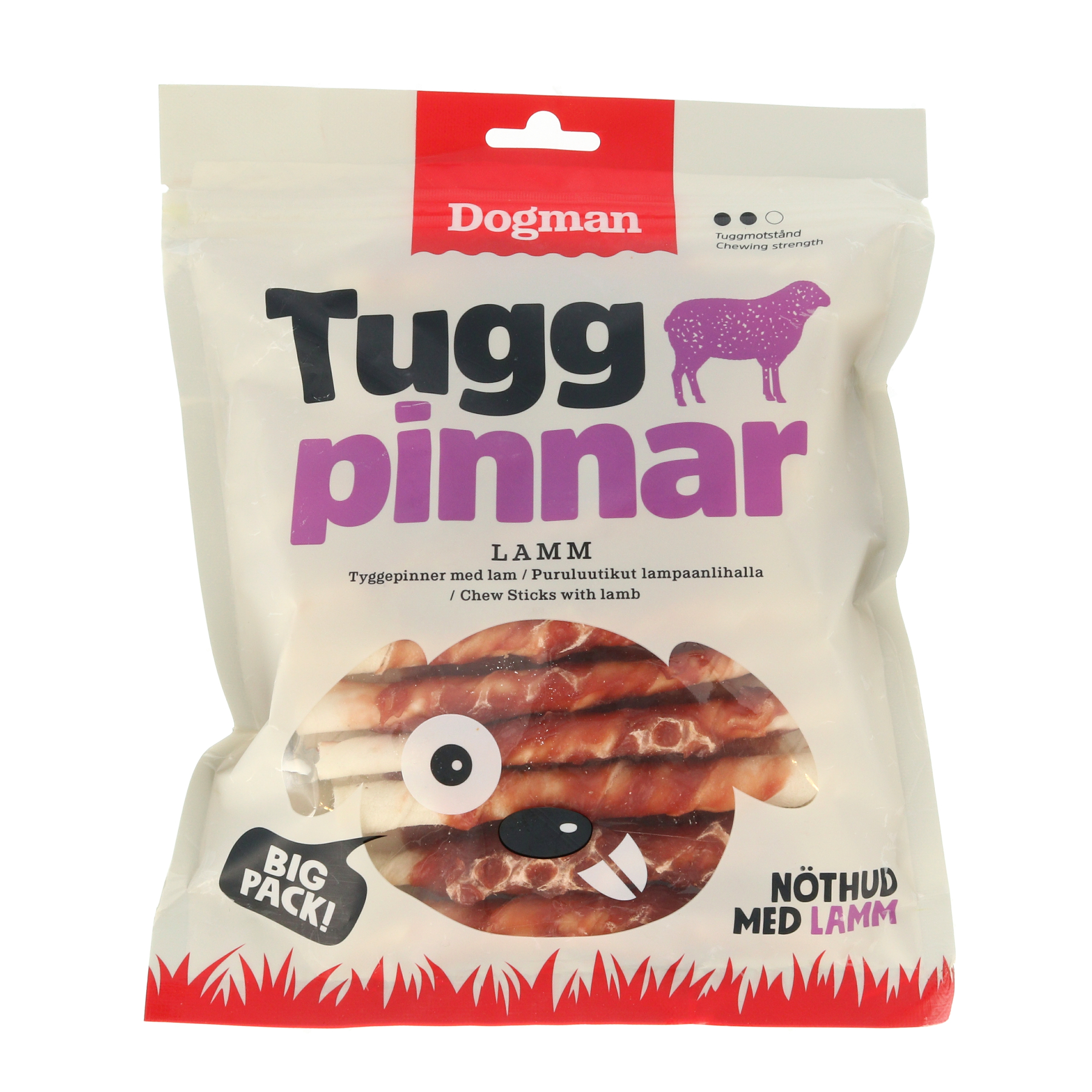 Dogman Tuggpinnar med lamm 25p Vit S 12,5cm
