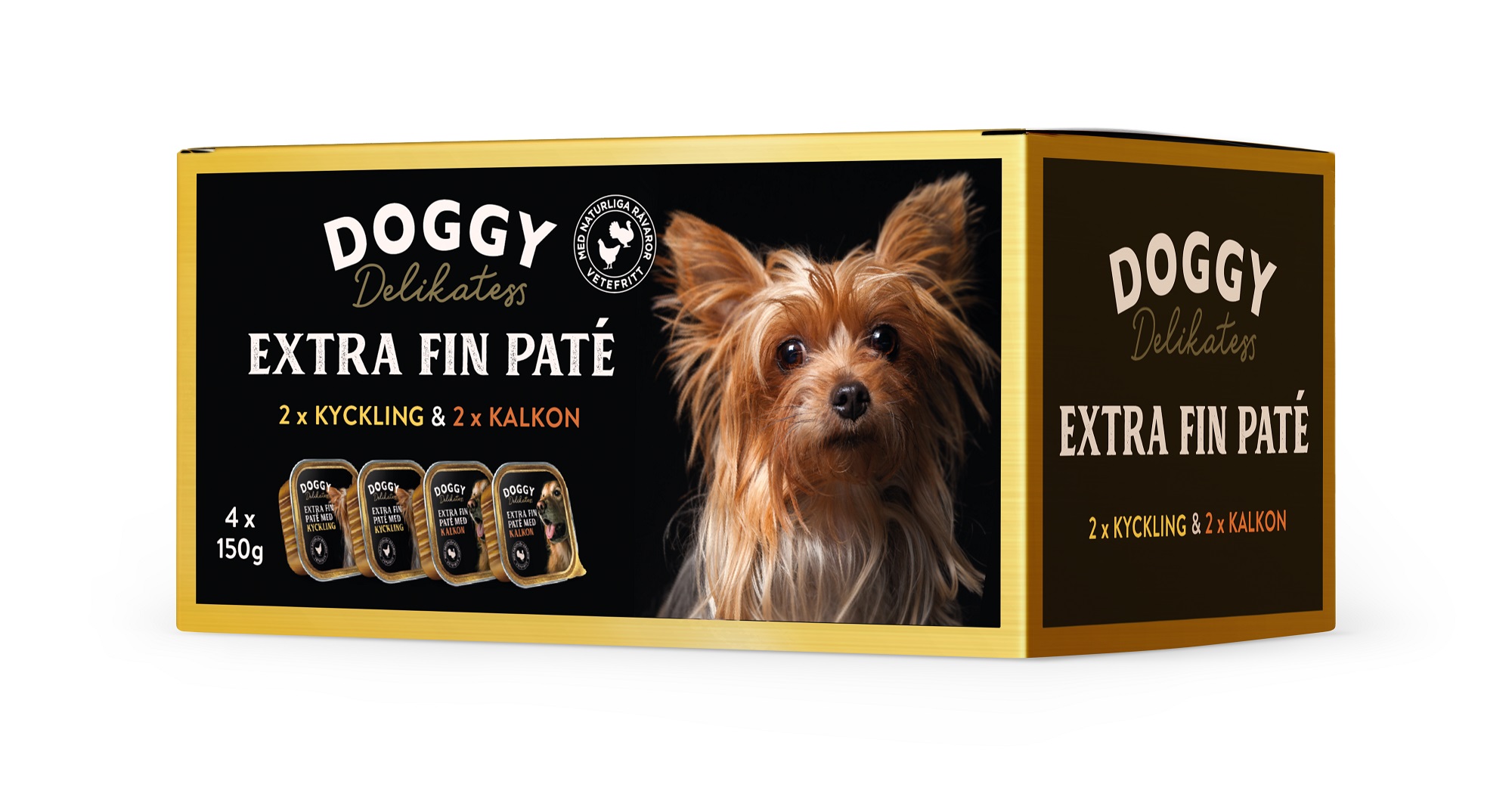 Doggy D-paté kyckling kalkon mix 600g