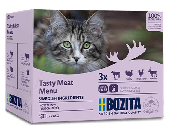 Bozita Bitar i sås med kött mix 12x85g