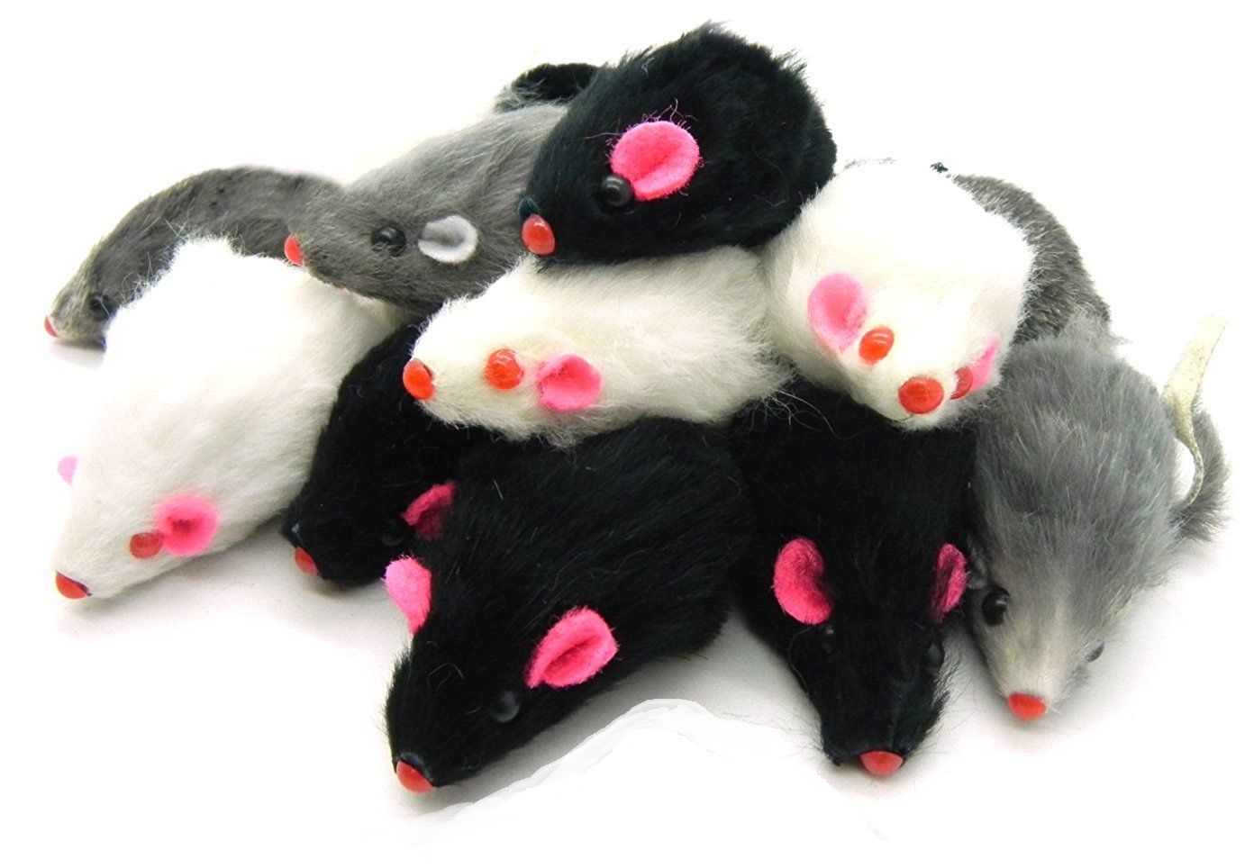 Dogman Leksak Pälsmus Mix 4cm