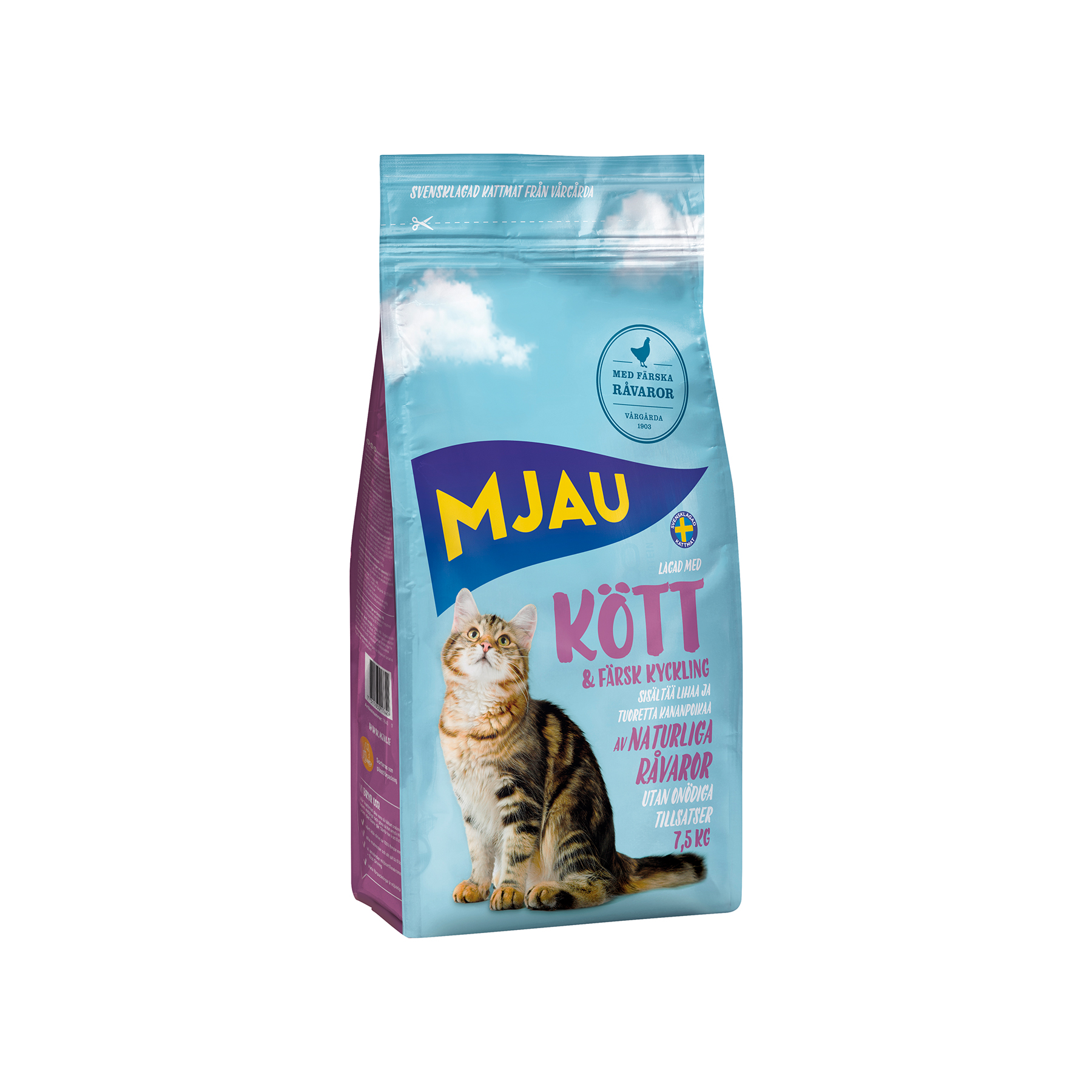 Mjau Torrfoder med köttsmak 7,5kg