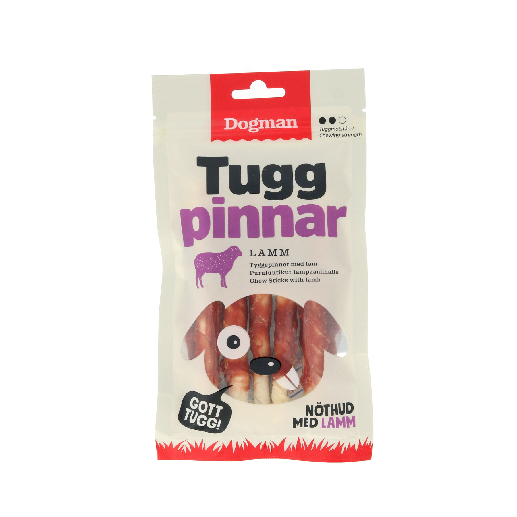 Dogman Tuggpinnar med lamm 5p Vit S 12,5cm