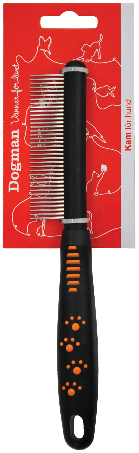 Dogman Kam mediumtandad Svart 21,5cm