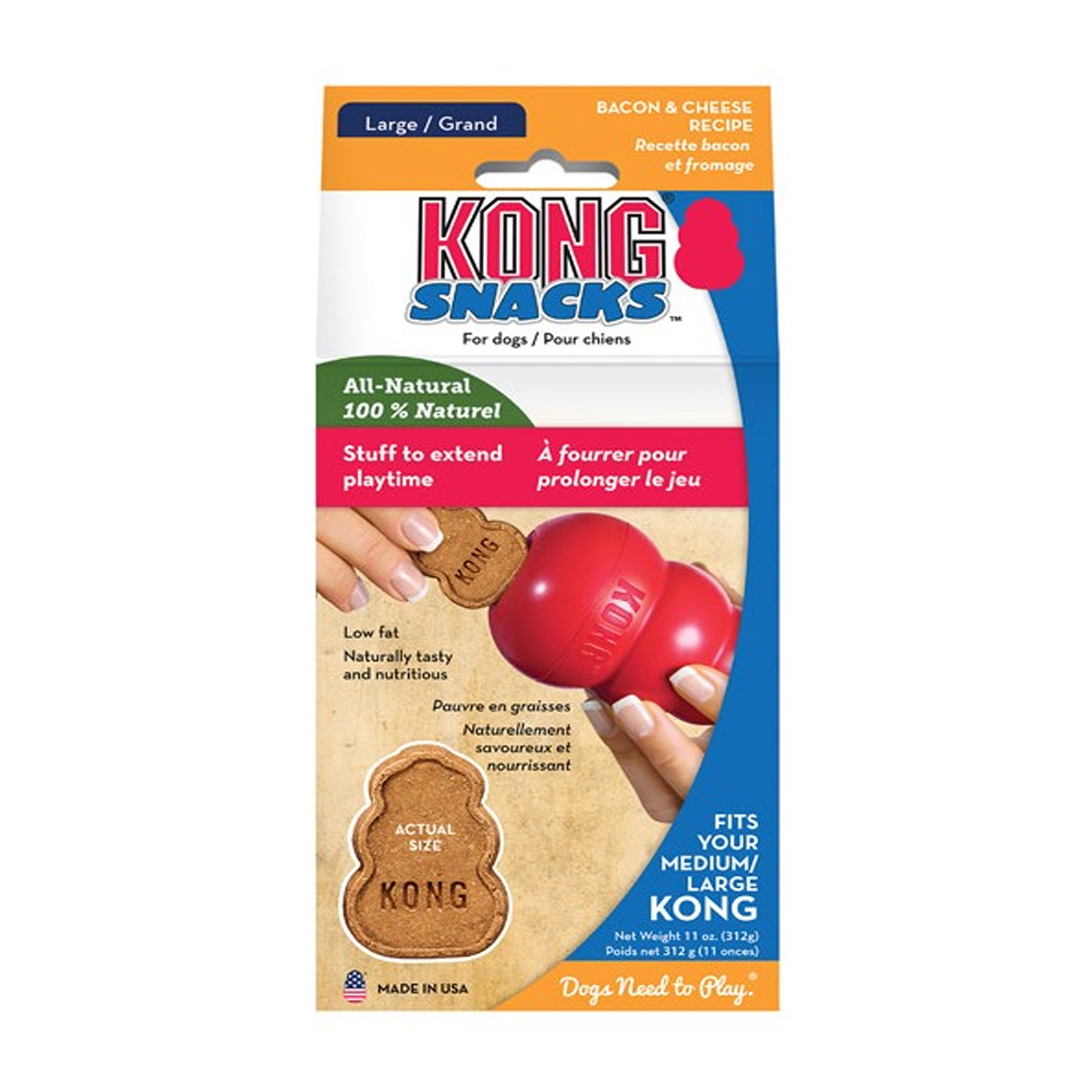 KONG Snacks bacon cheese L 312g