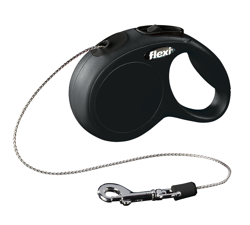 Flexi New Classic Cat Cord Svart XS 3m