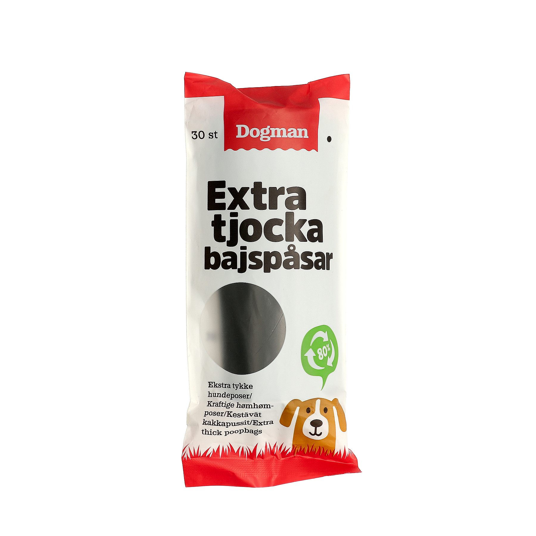 Dogman Bajspåsar extra tjocka 30p Svart