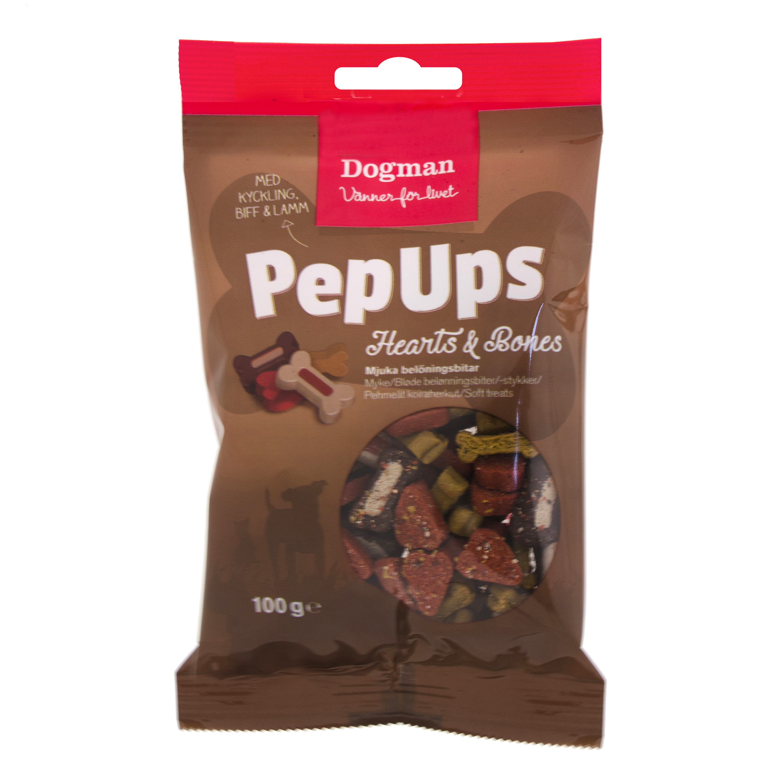 Dogman PepUps Hearts o Bones 3smak 100g