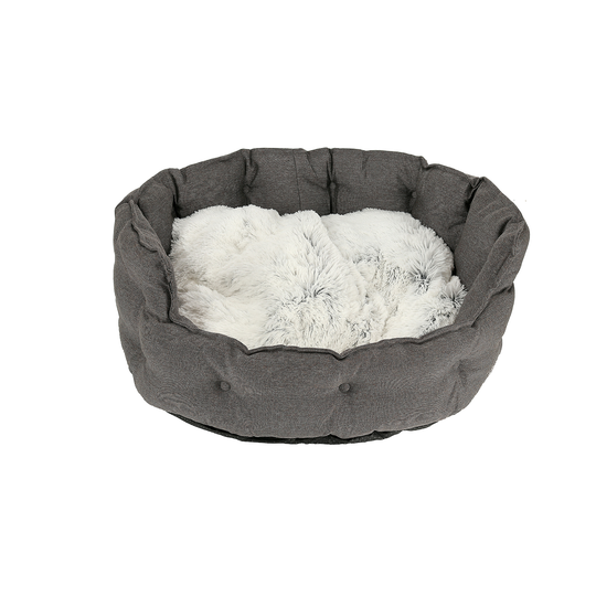 Dogman Bädd Classy Memory foam oval Grå S 54cm