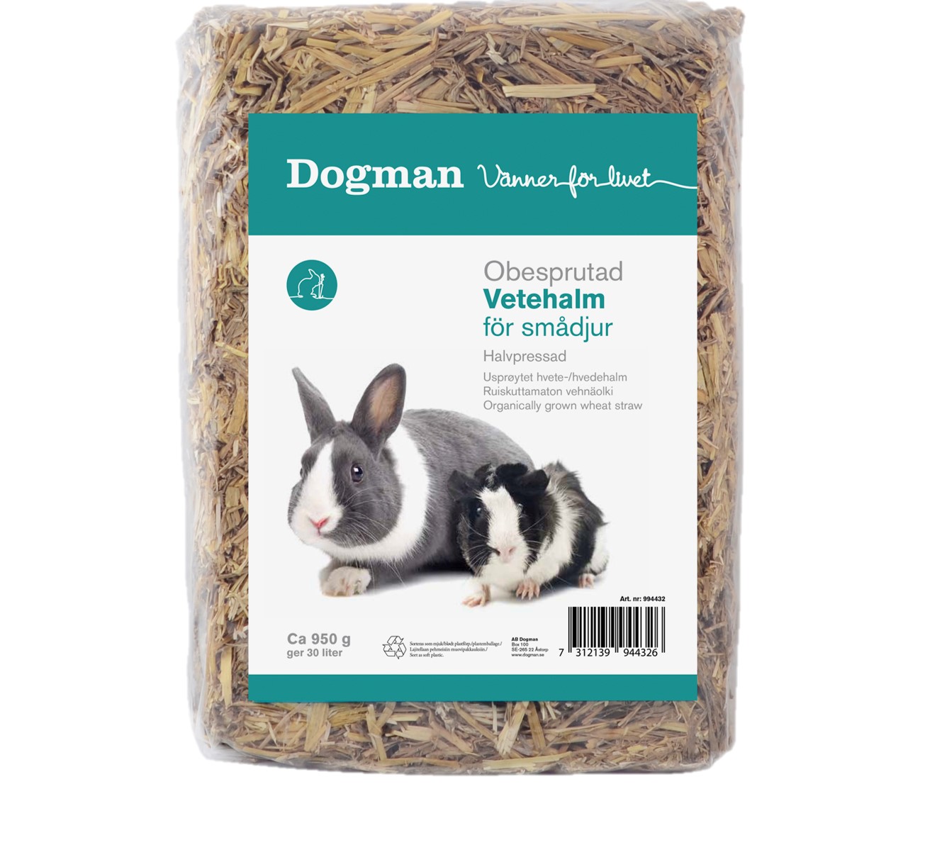 Dogman Naturlig vetehalm 30L