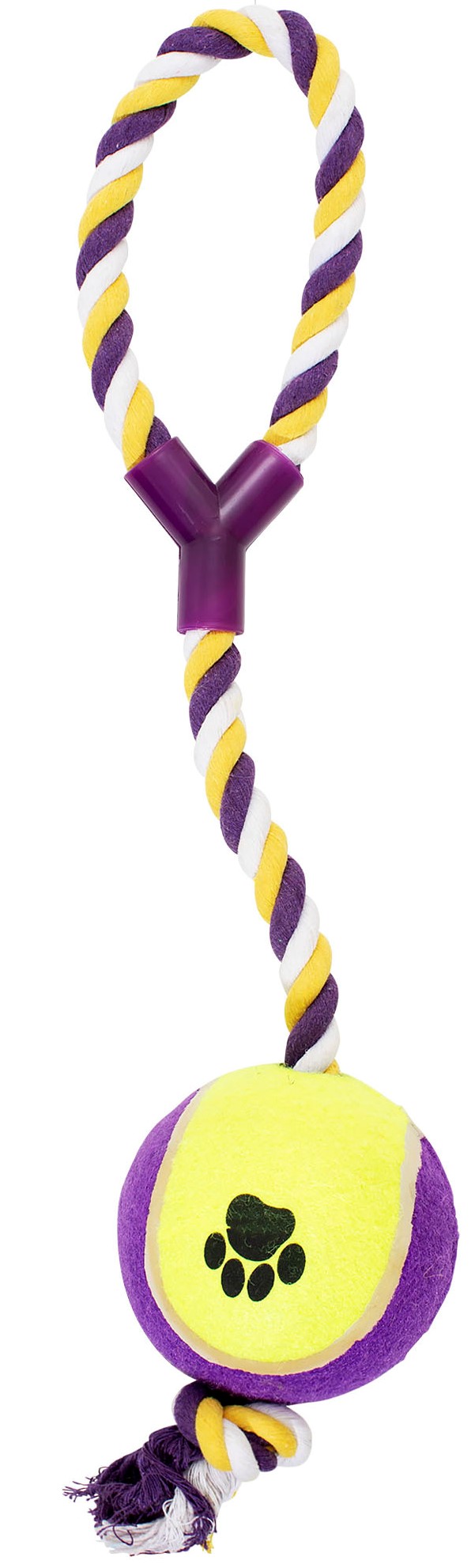 Dogman Leksak Rep med boll Lila XL 53cm