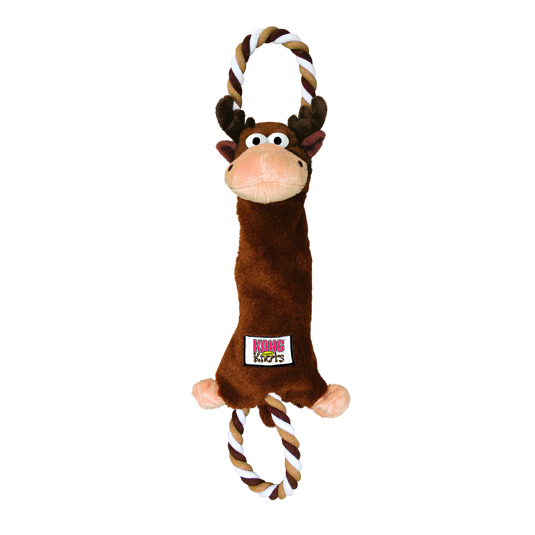 KONG Leksak Tugger Knots Moose Brun L 48cm